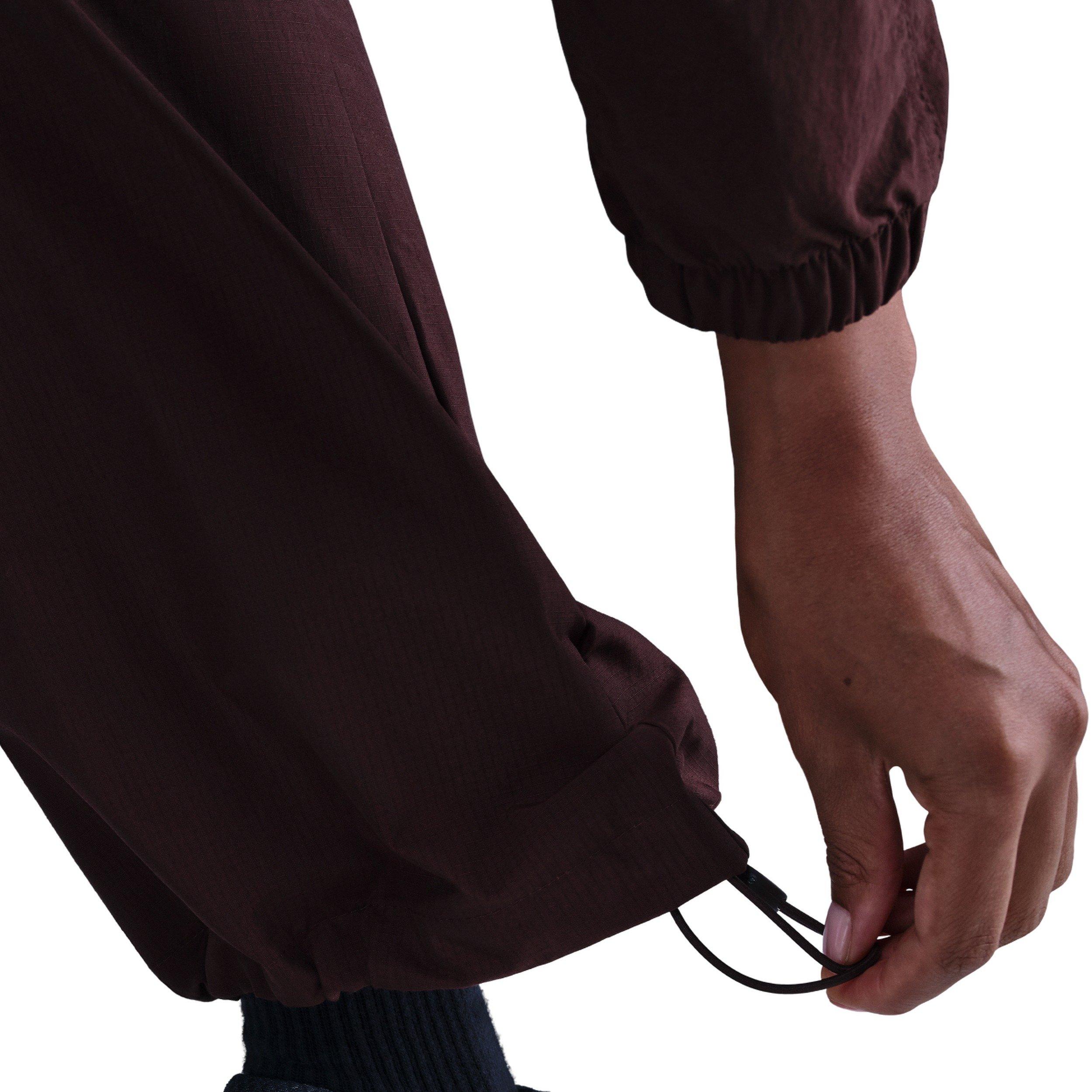 Nike Women's Sportswear Everything Wovens Mid-Rise Cargo Pants - Burgundy - BURGUNDY Thumbnail View 6