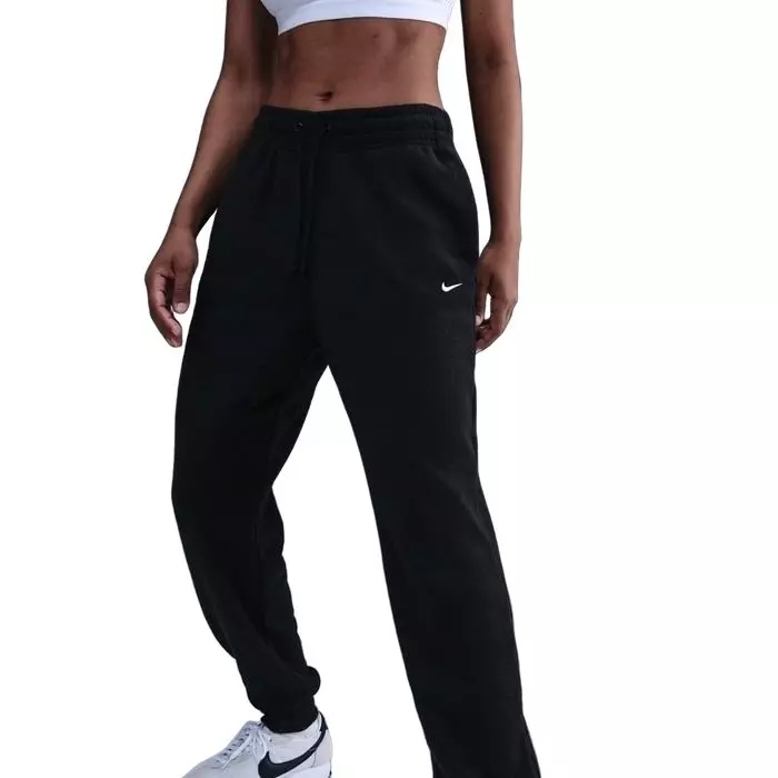 Nike Women's Sportswear Phoenix Plush Mid-Rise Cozy Fleece Joggers - Black - BLACK