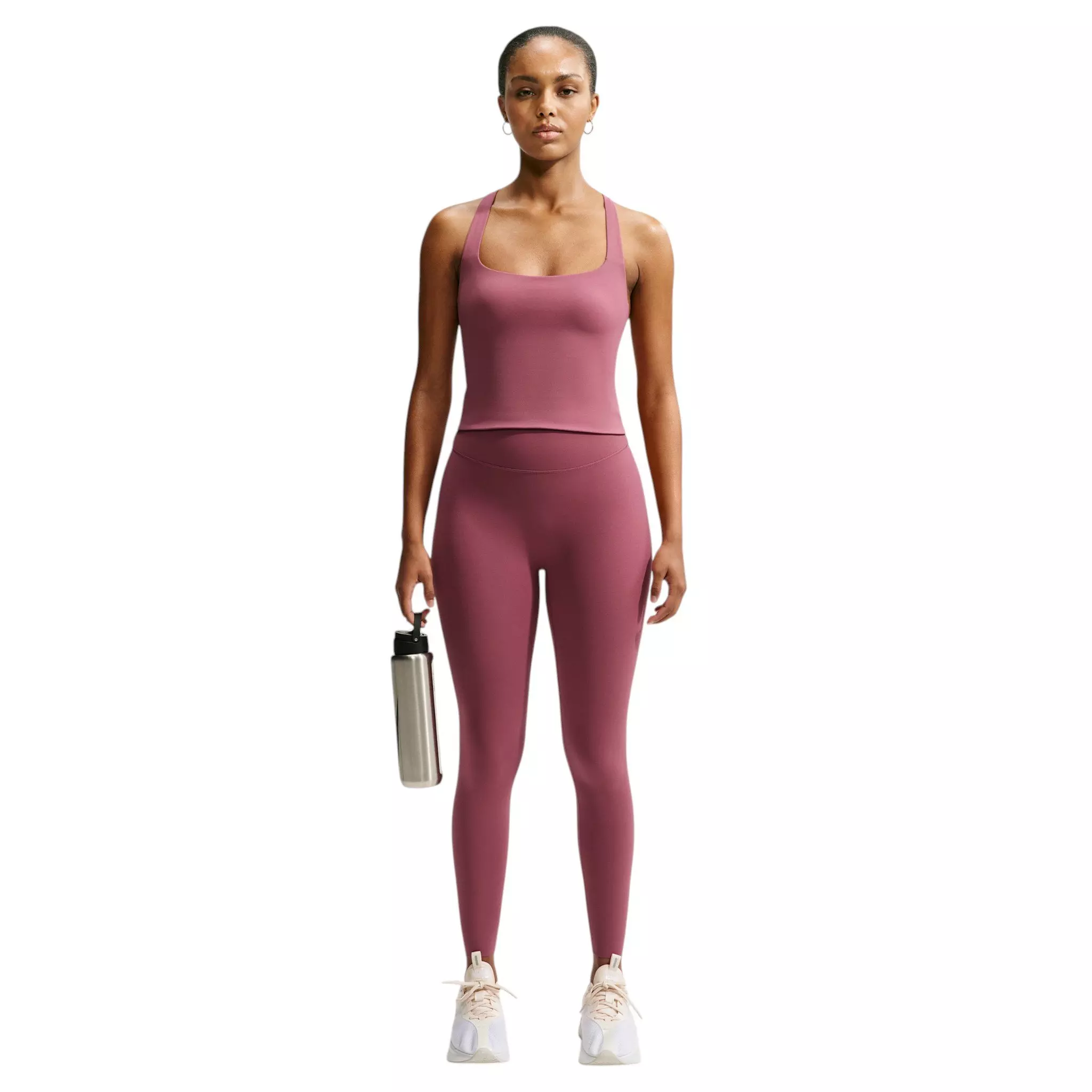 Nike Women's Zenvy Light-Support Sports Bra Tank - Pink Smoke - PINK SMOKE