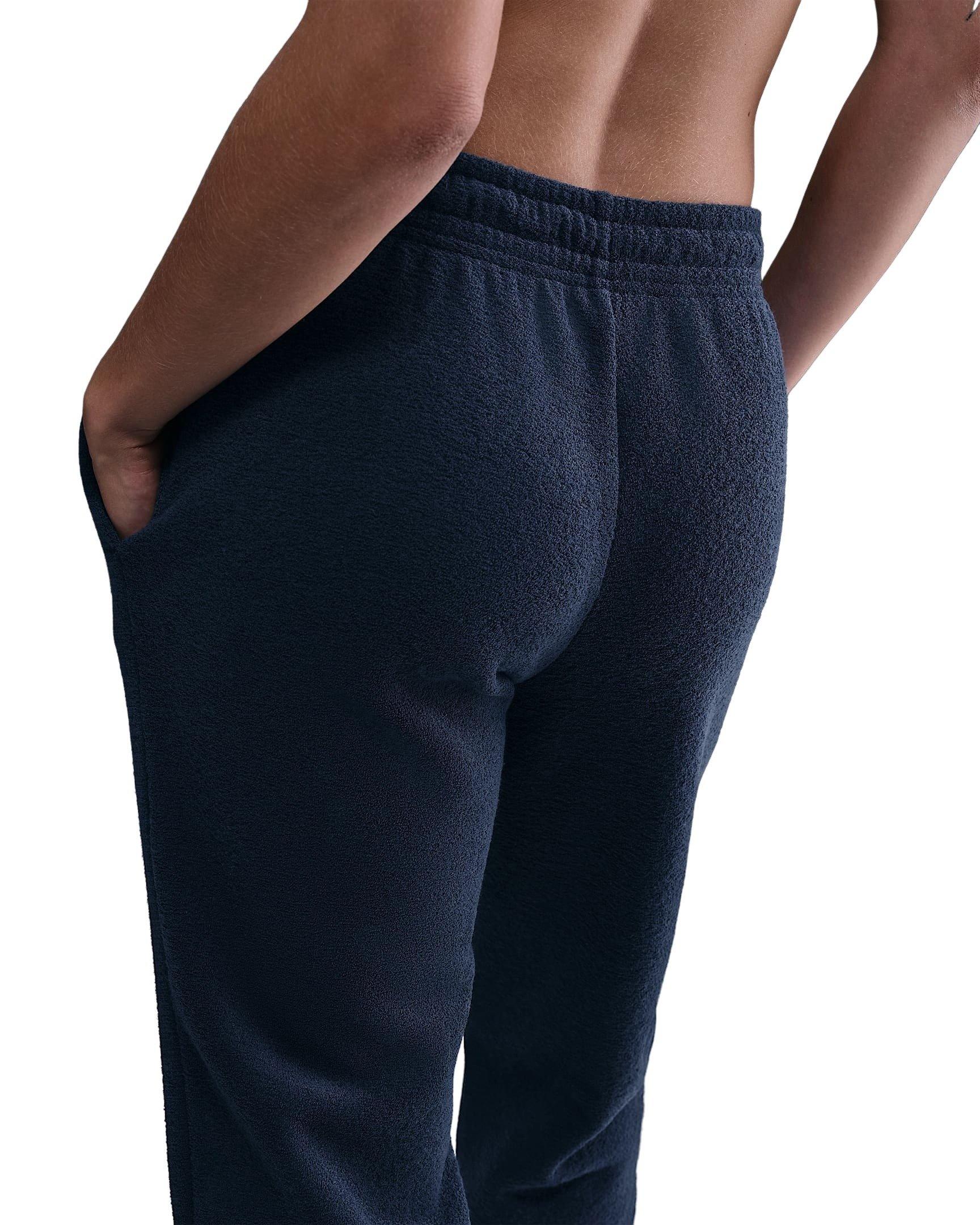 Nike Women's Sportswear Phoenix Plush Mid-Rise Cozy Fleece Joggers - Blue - BLUE Thumbnail View 4
