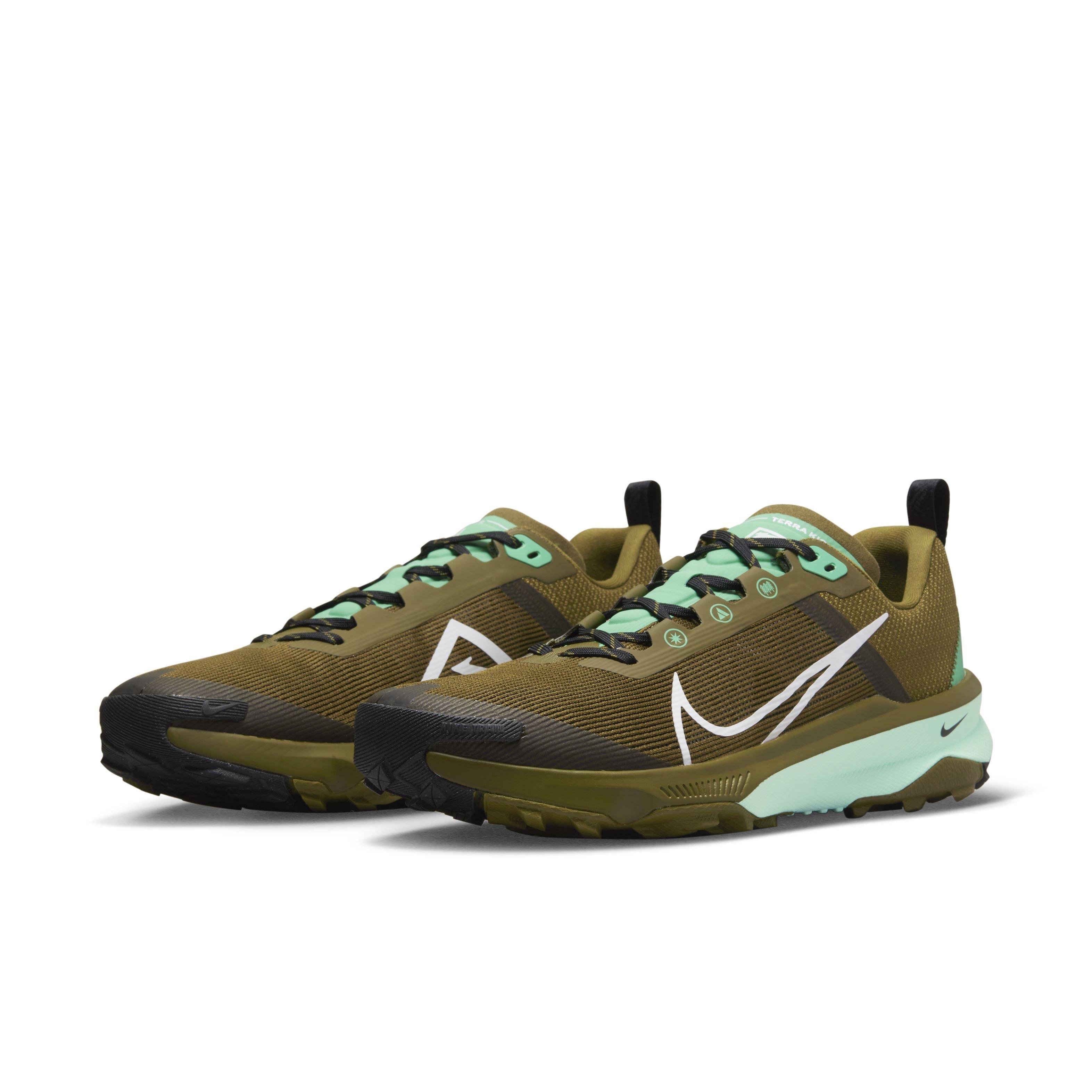 Nike Terra Kiger 9 "Olive Flak/Spring Green/Black/White" Men's Trail Running Shoe - OLIVE/GREEN/BLACK/WHITE Thumbnail View 3