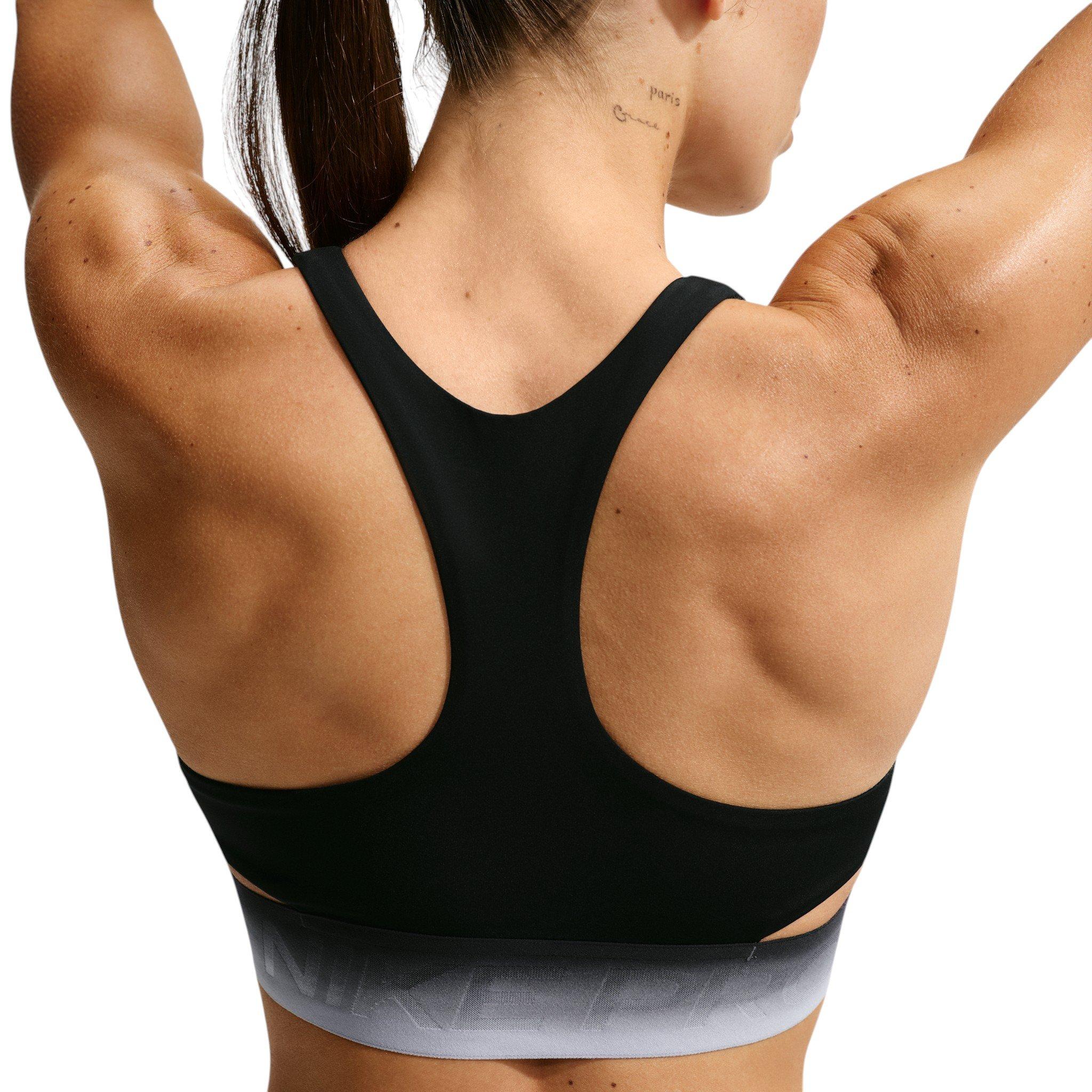 Nike Women's Pro Lt Support Non-Padded Gradient Sports Bra - Black/Grey - BLACK/GREY Thumbnail View 2
