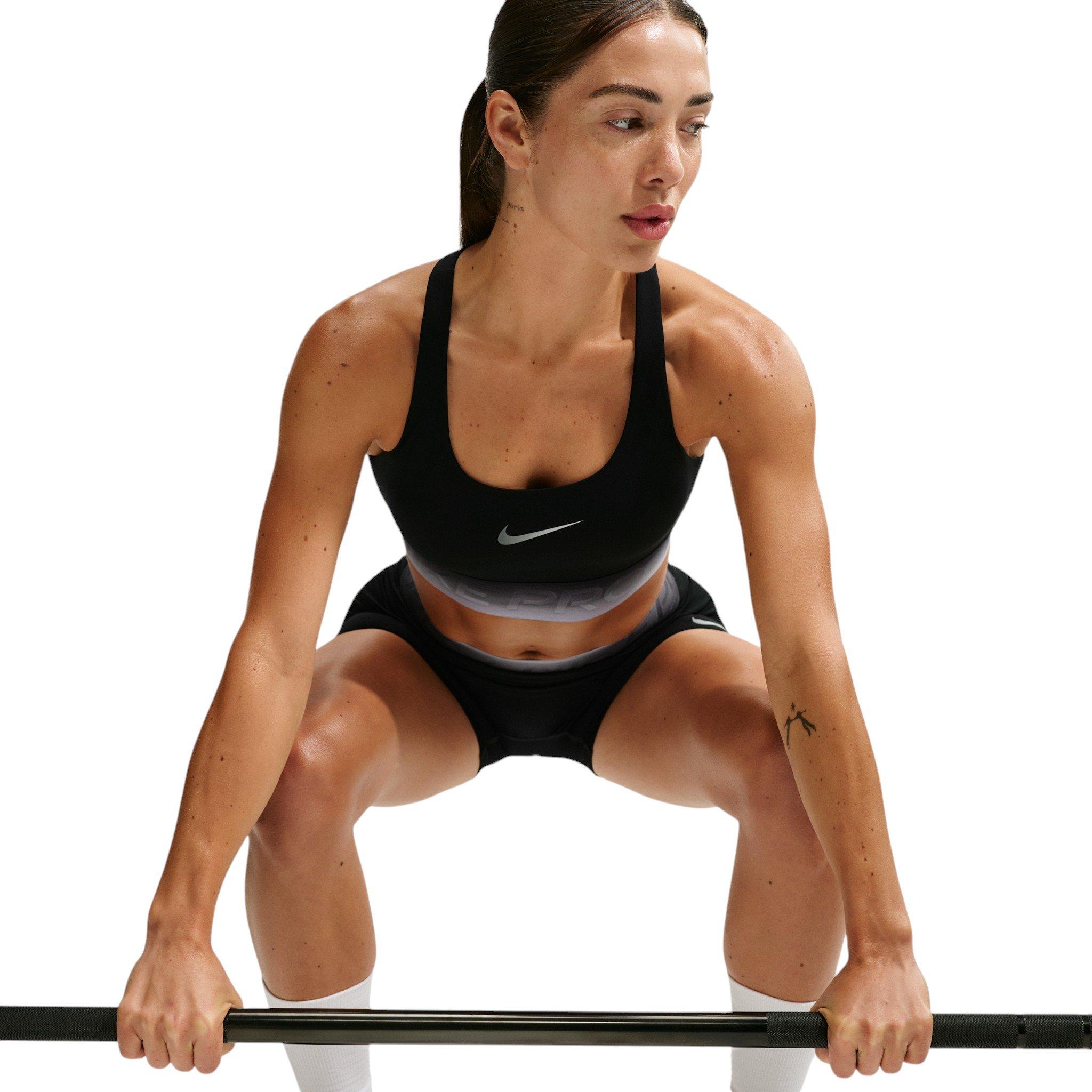Nike Women's Pro Lt Support Non-Padded Gradient Sports Bra - Black/Grey - BLACK/GREY Thumbnail View 3