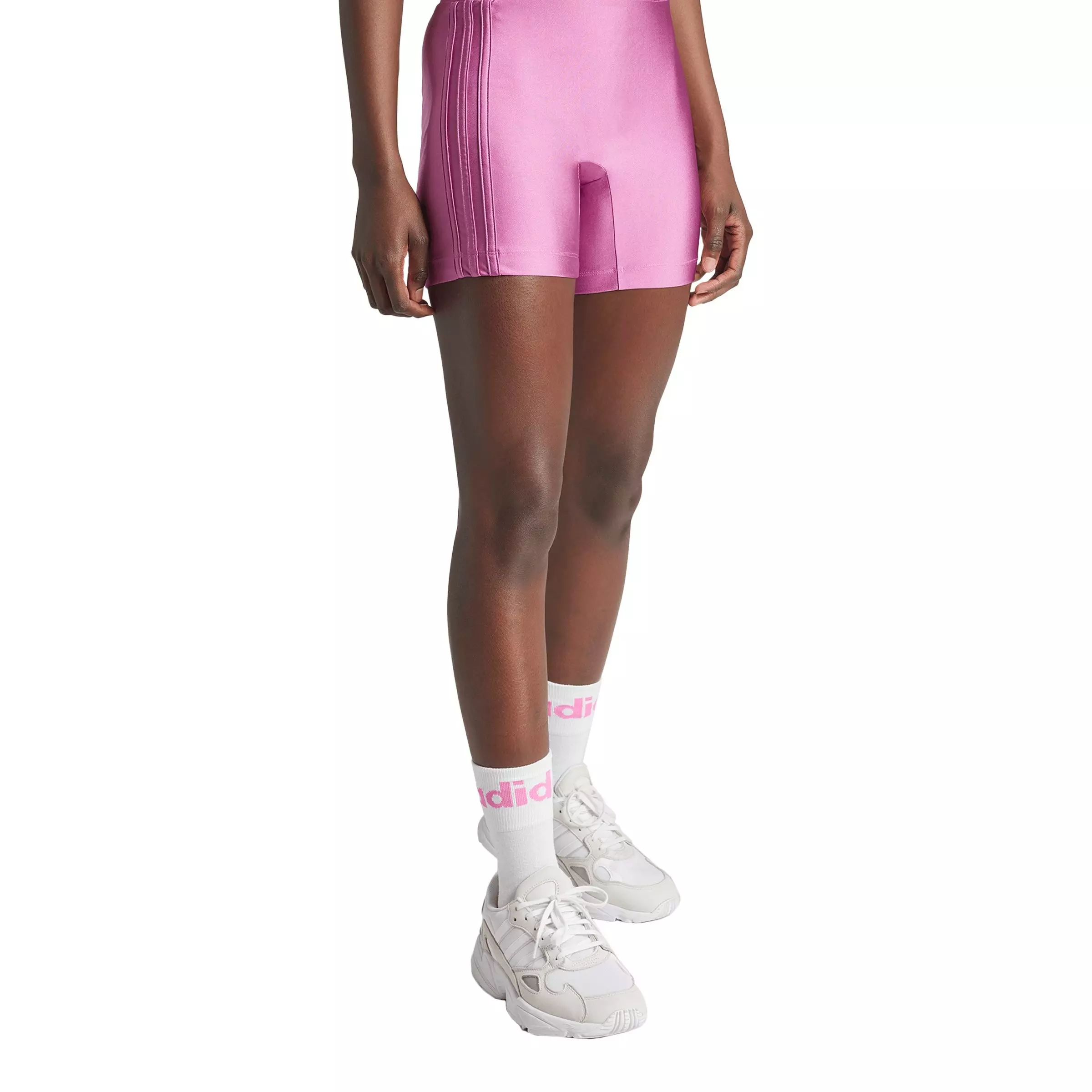 adidas Women's Originals Fashion 3-Stripes Spandex Cycling Shorts - Purple - PURPLE