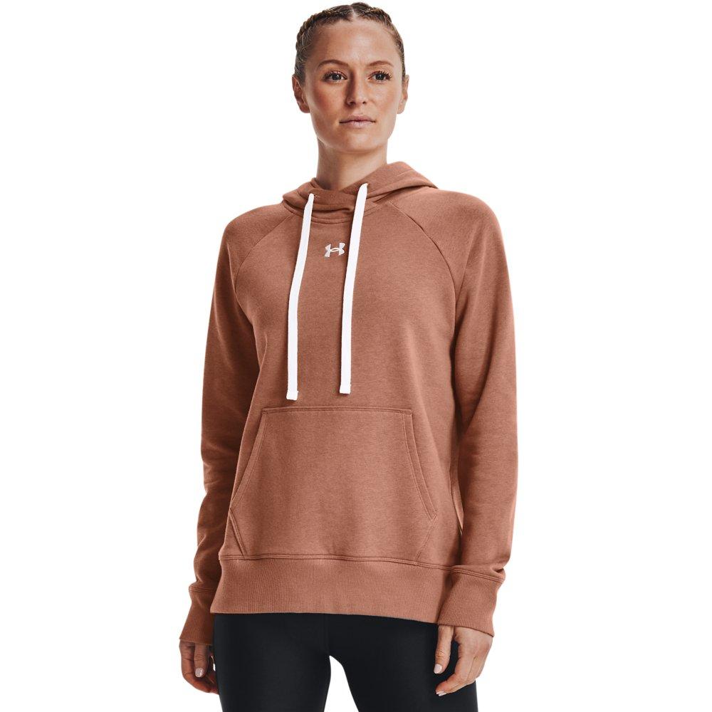 Under Armour Women's Rival Fleece HB Hoodie - Black/White - Hibbett