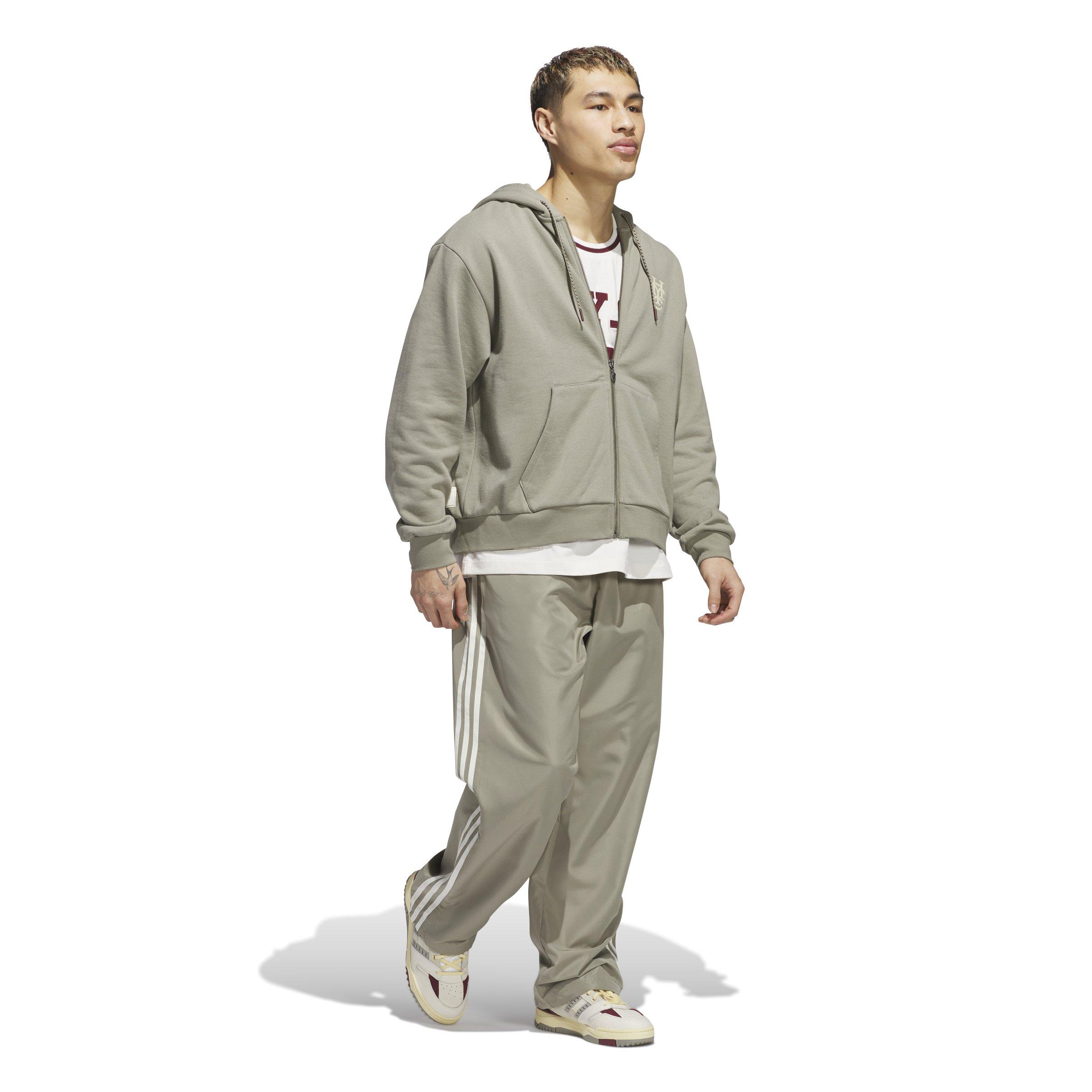 adidas Men's Hoop York City Full Zip Jacket-Green - GREEN Thumbnail View 3