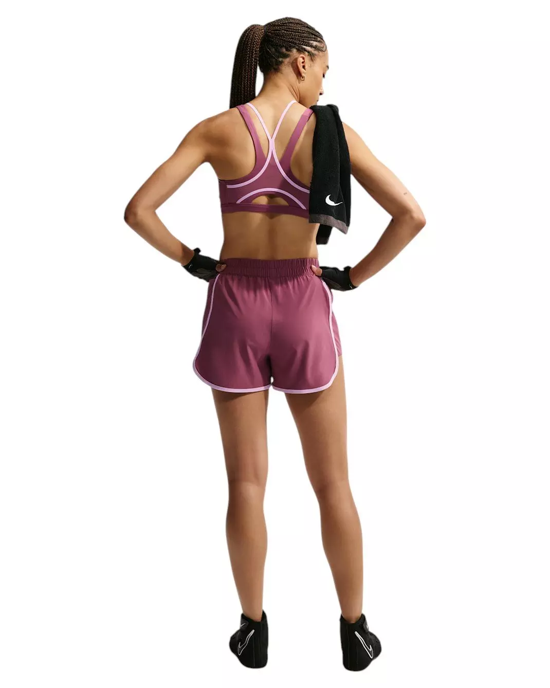 Nike Women's One Lt-Support Padded Sports Bra - Pink Smoke/Lilac - PINK SMOKE/LILAC