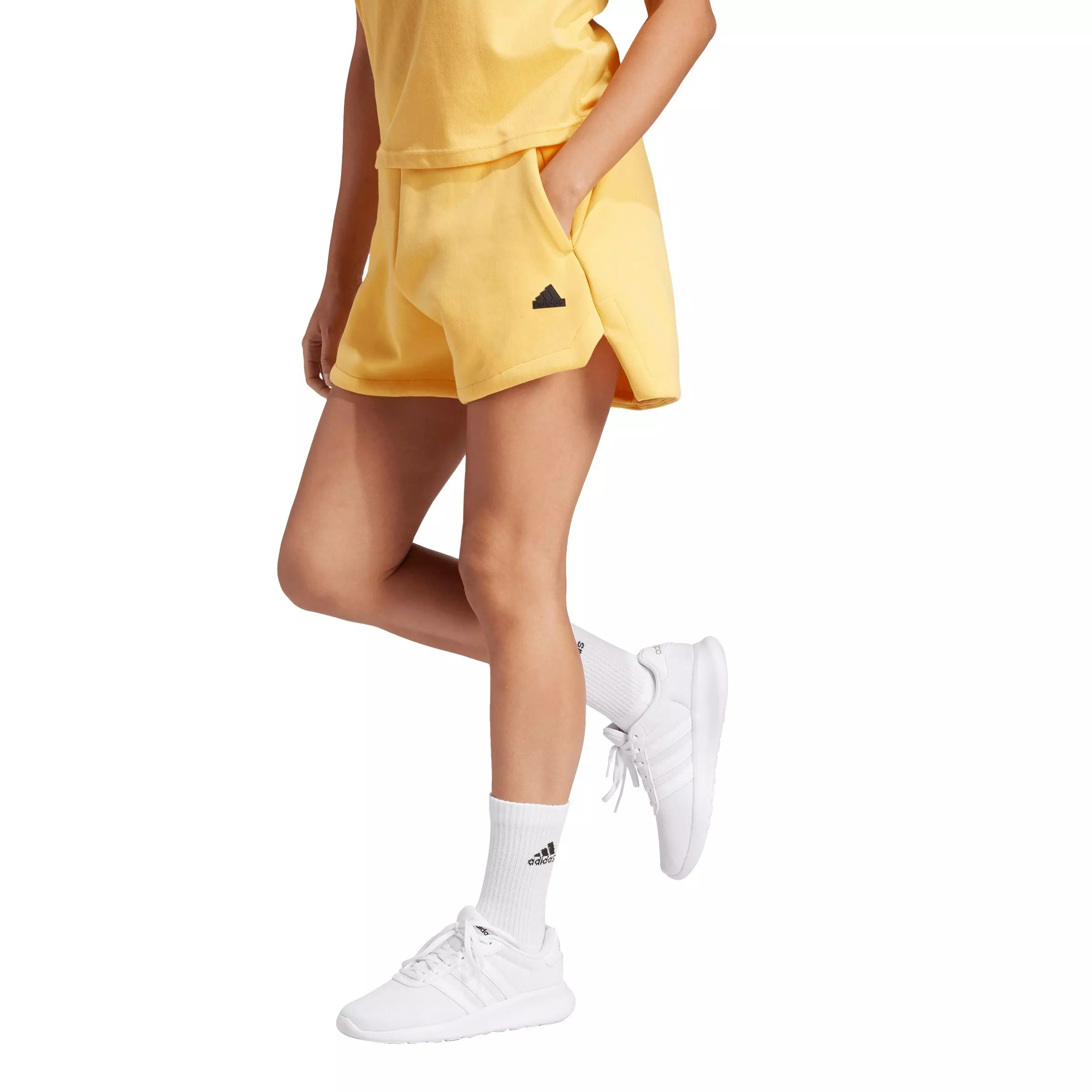 adidas Women's Z.N.E. Shorts - Yellow - YELLOW