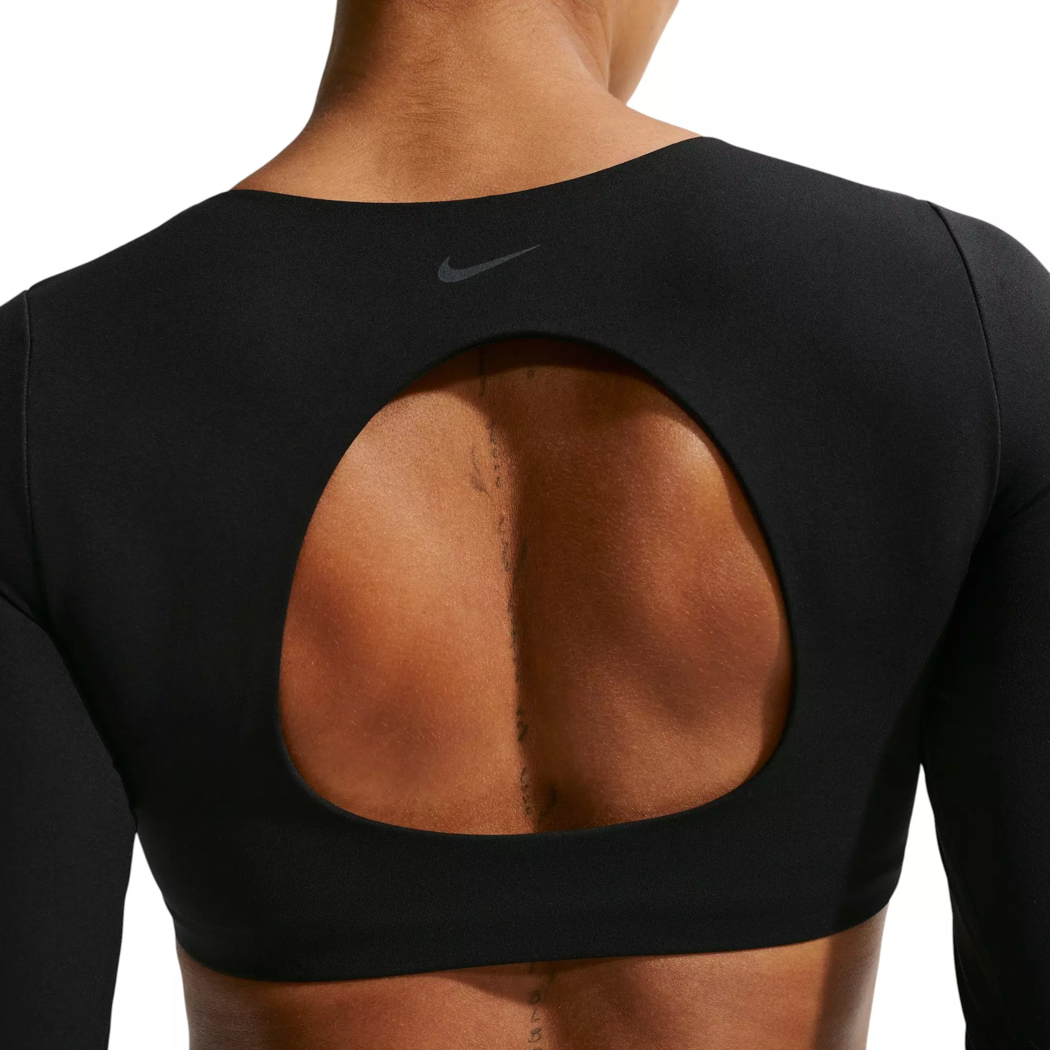 Nike Women's Zenvy Lt-Support Padded Long-Sleeve Sports Bra - Black - BLACK