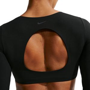 Nike Women's Zenvy Lt-Support Padded Long-Sleeve Sports Bra - Black - BLACK