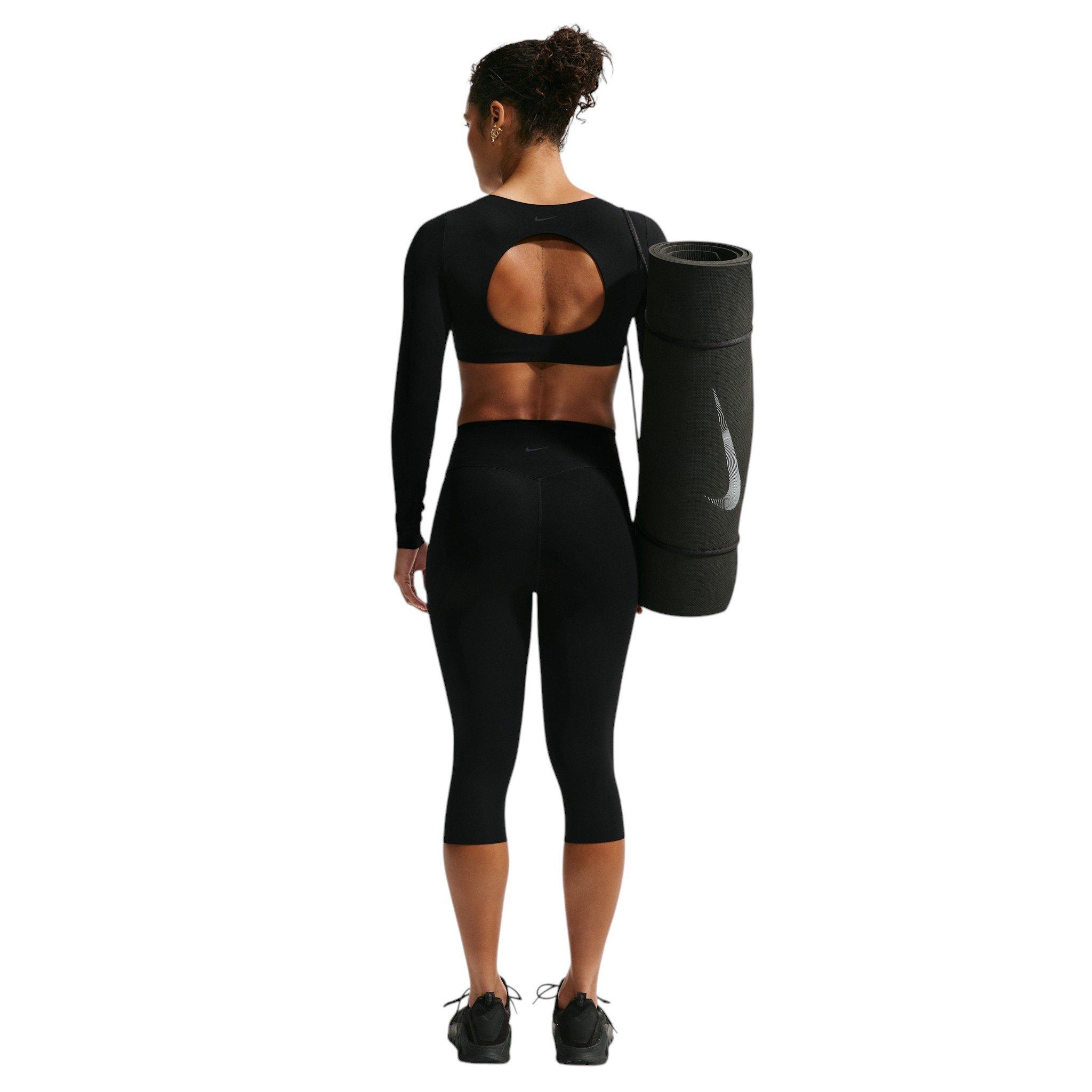 Nike Women's Zenvy Lt-Support Padded Long-Sleeve Sports Bra - Black - BLACK