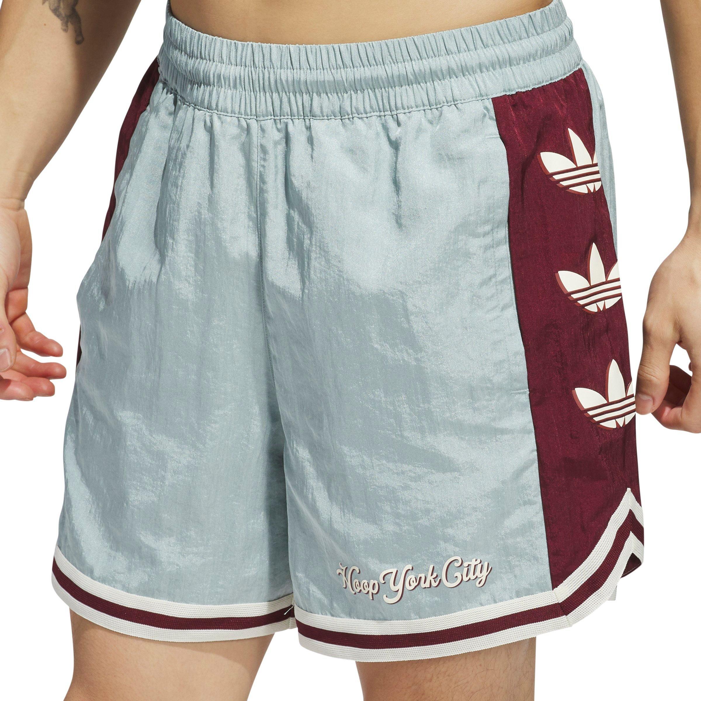 adidas Originals Men's Hoop and York City Woven Shorts-Green - GREEN Thumbnail View 1