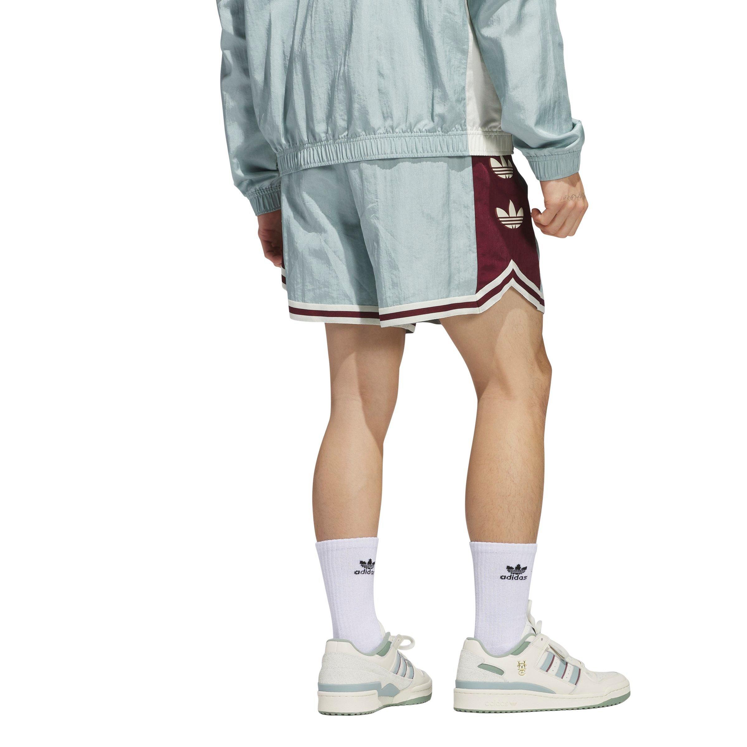 adidas Originals Men's Hoop and York City Woven Shorts-Green - GREEN Thumbnail View 4
