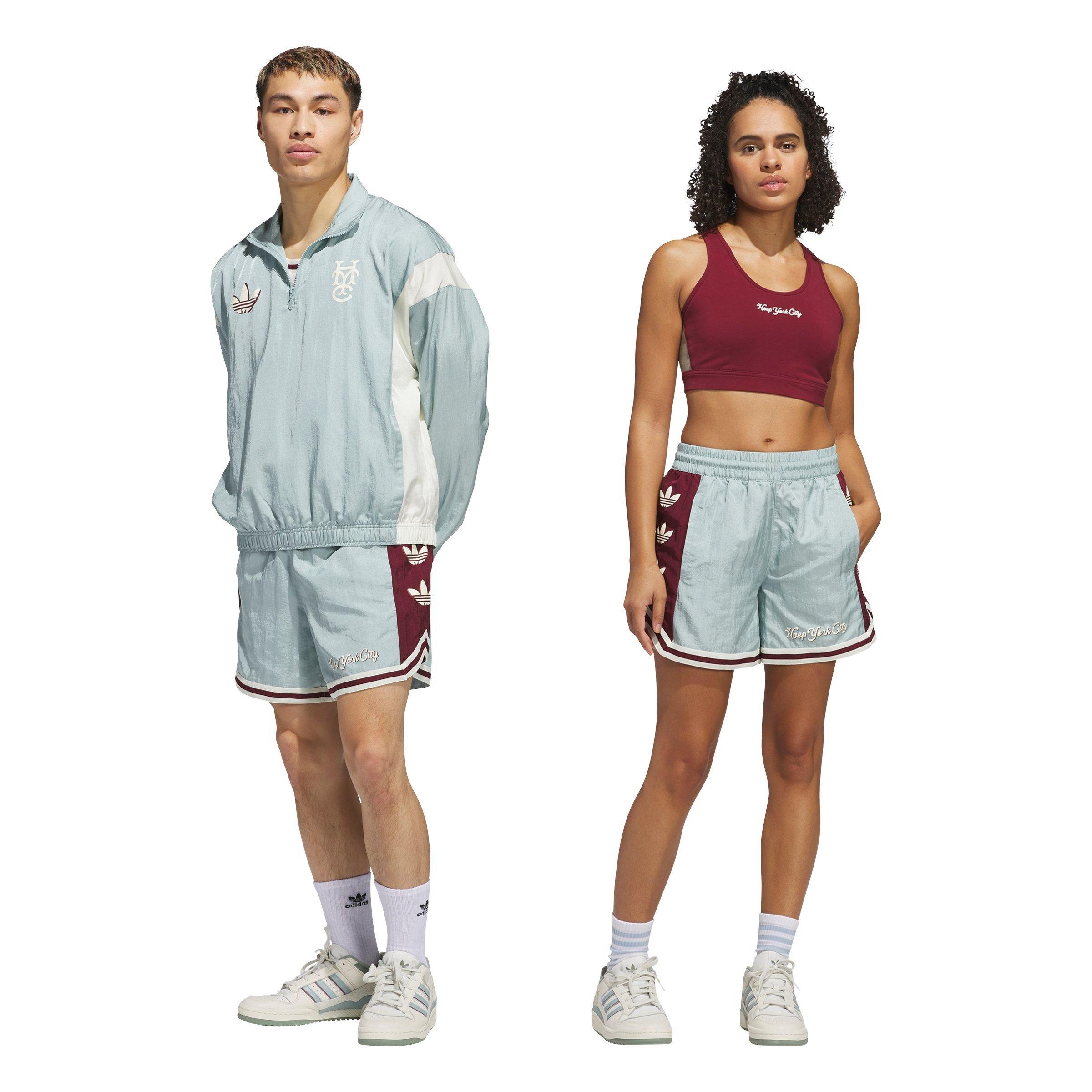 adidas Originals Men's Hoop and York City Woven Shorts-Green - GREEN Thumbnail View 5