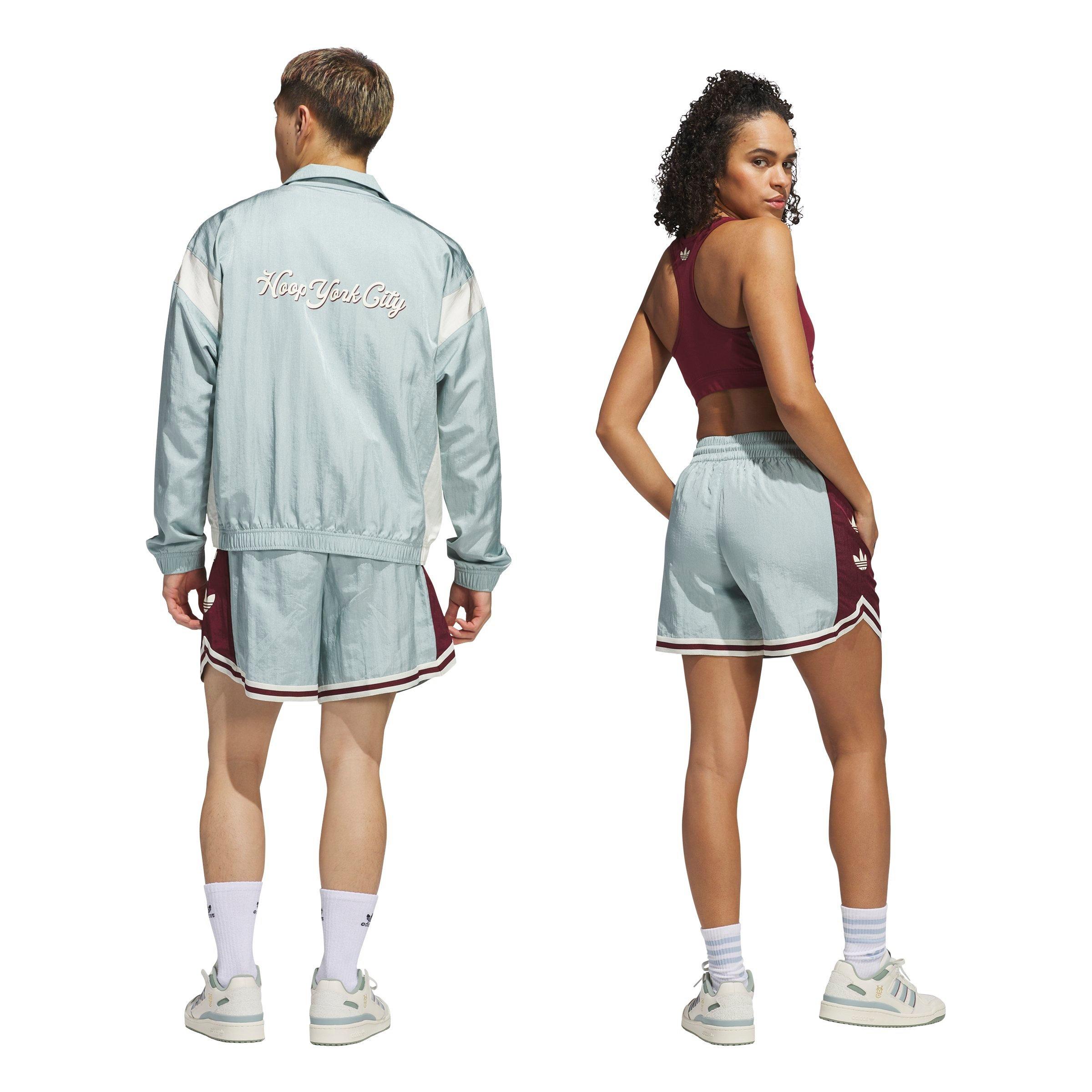 adidas Originals Men's Hoop and York City Woven Shorts-Green - GREEN Thumbnail View 6