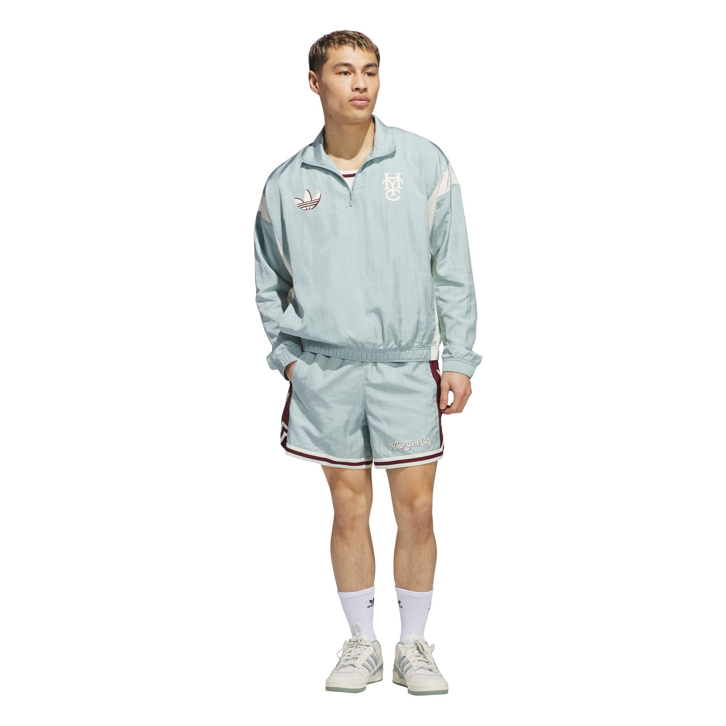 adidas Originals Men's Hoop and York City Woven Shorts-Green - GREEN Thumbnail View 8
