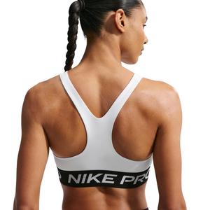 Nike Women's Pro 365 Lt-Support Non-Padded Sports Bra - White/Black - WHITE/BLACK