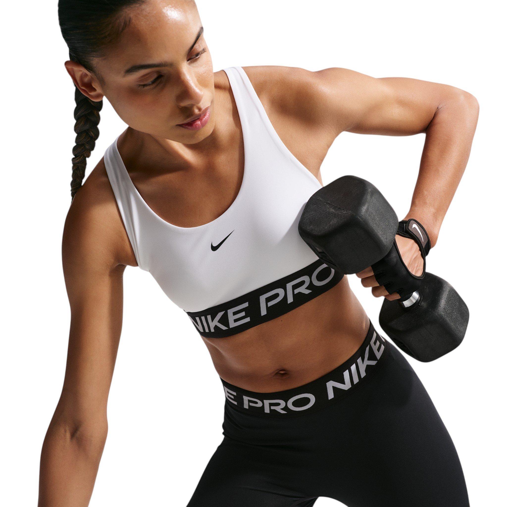 Nike Women's Pro 365 Lt-Support Non-Padded Sports Bra - White/Black - WHITE/BLACK Thumbnail View 3