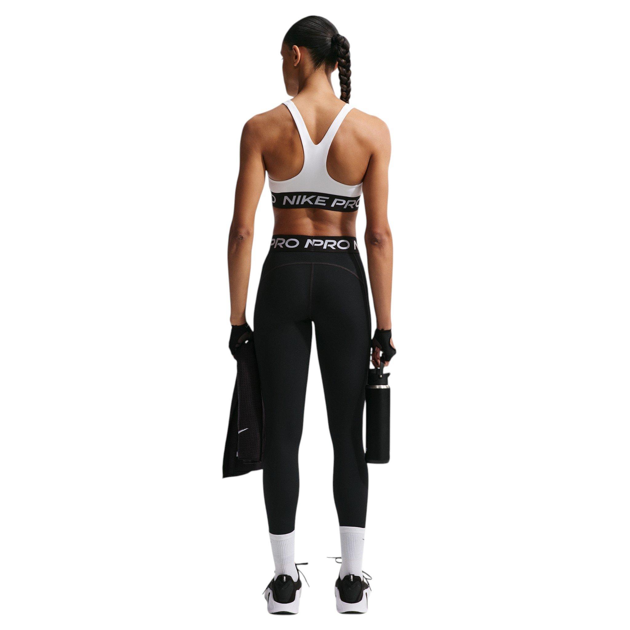 Nike Women's Pro 365 Lt-Support Non-Padded Sports Bra - White/Black - WHITE/BLACK Thumbnail View 5