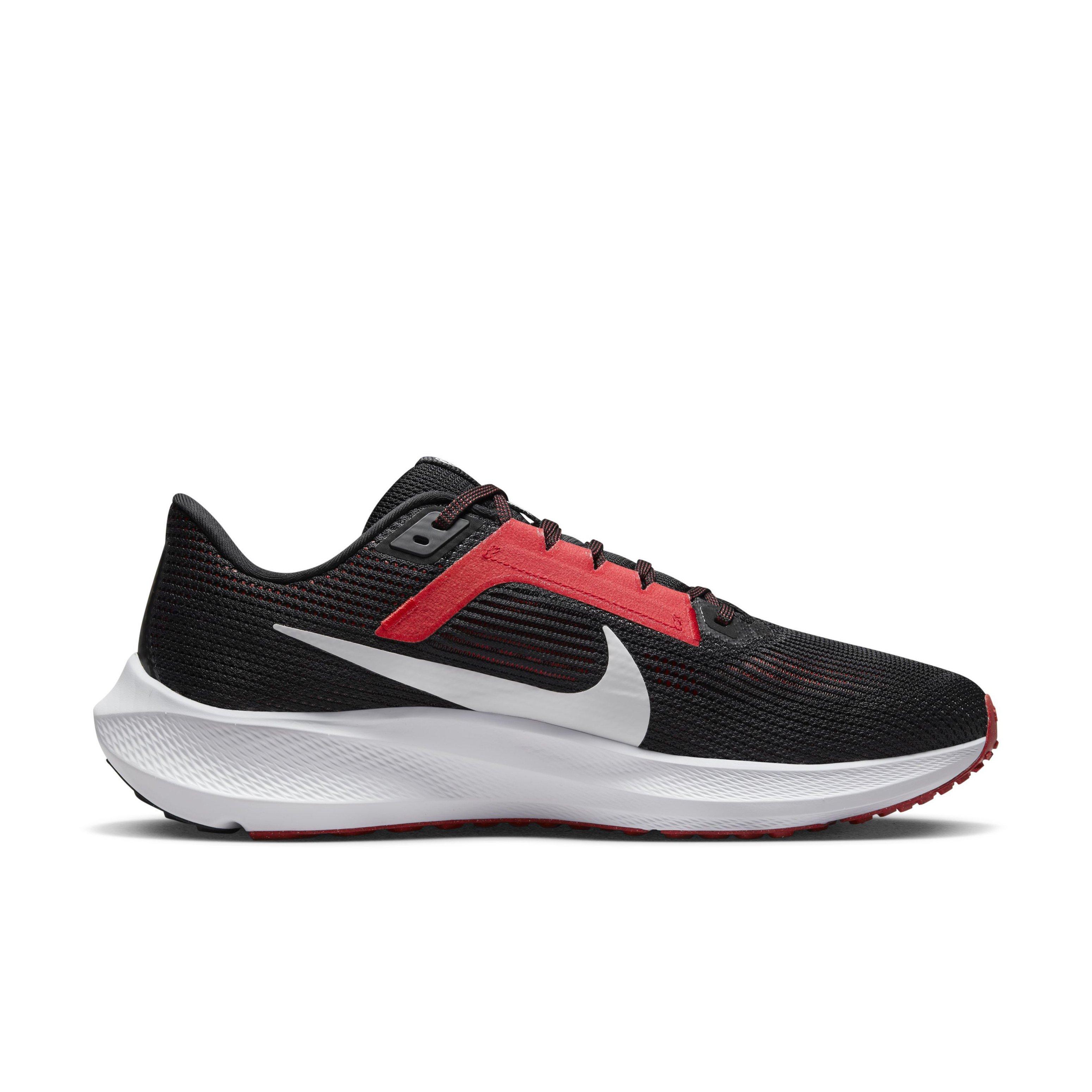 Nike Pegasus 40 "Black/Light Crimson/White" Men's Running Shoe - BLACK/LT CRIMSON/WHITE Thumbnail View 1