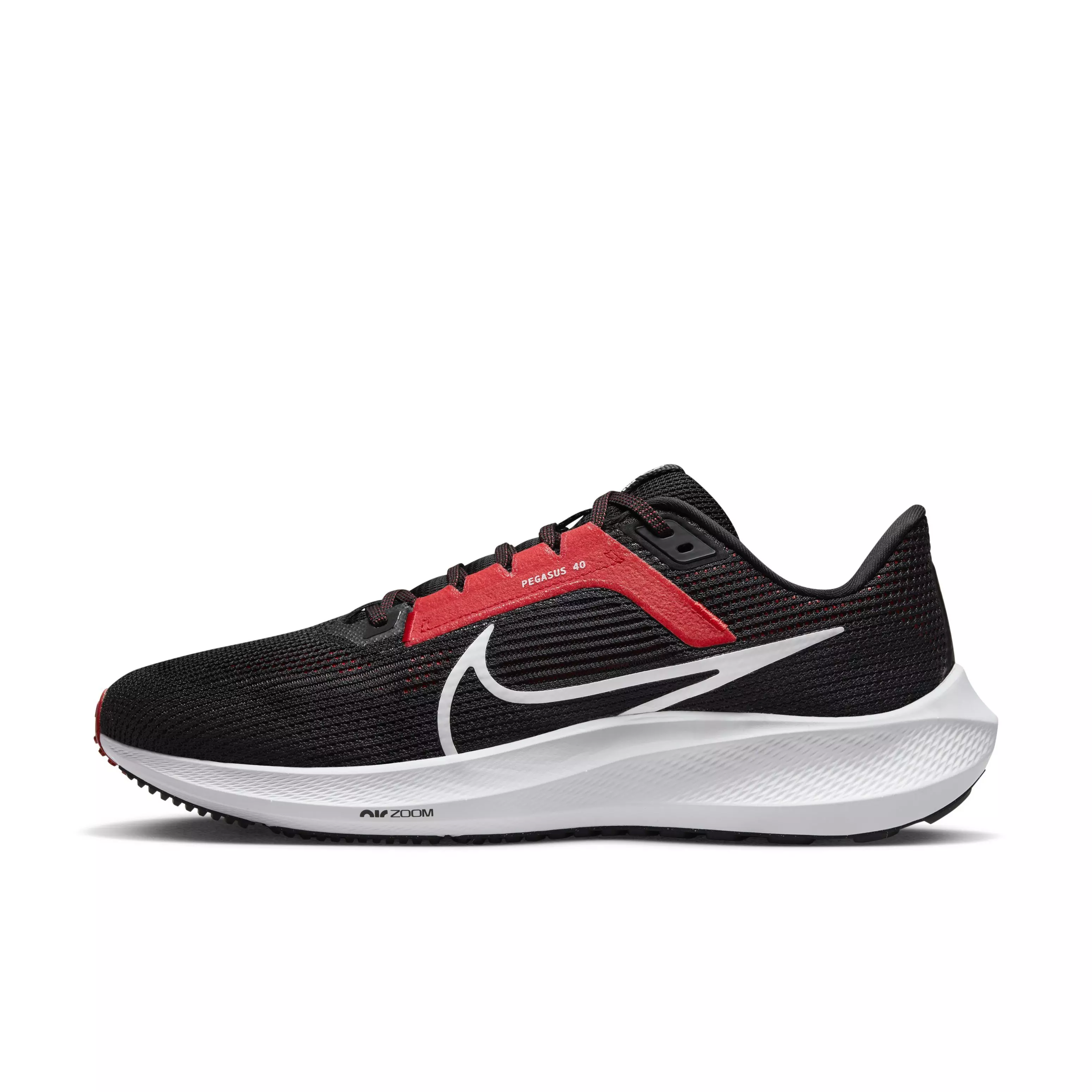 Nike Pegasus 40 "Black/Light Crimson/White" Men's Running Shoe - BLACK/LT CRIMSON/WHITE