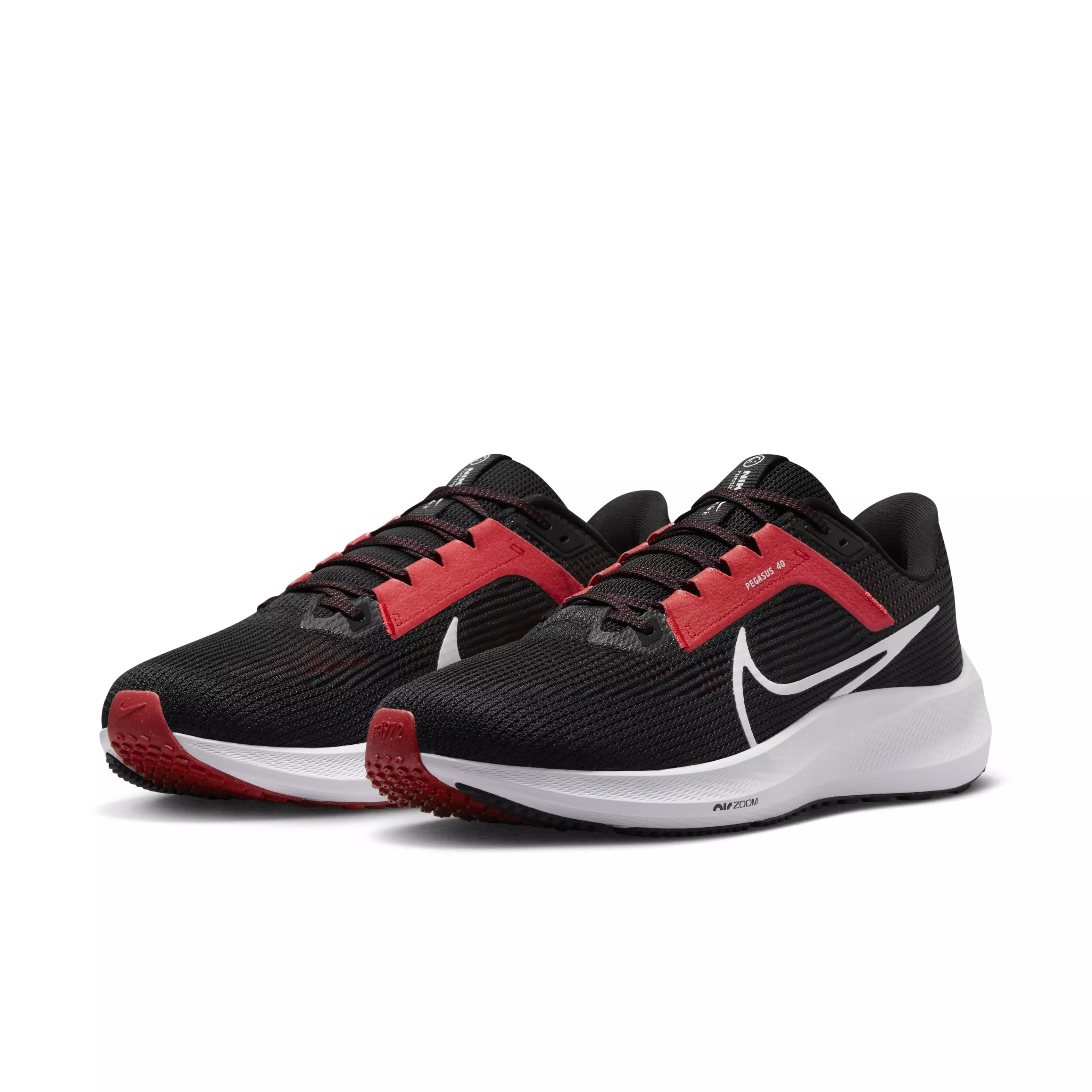 Nike Pegasus 40 "Black/Light Crimson/White" Men's Running Shoe - BLACK/LT CRIMSON/WHITE