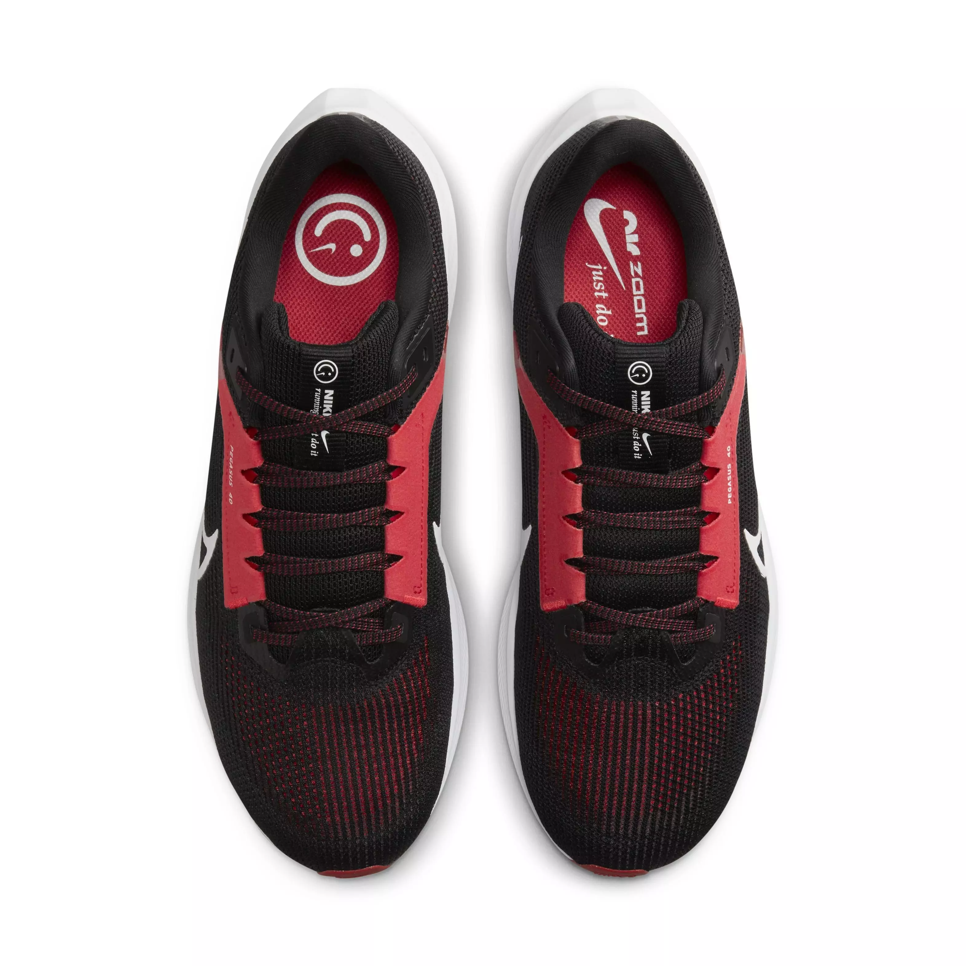 Nike Pegasus 40 "Black/Light Crimson/White" Men's Running Shoe - BLACK/LT CRIMSON/WHITE