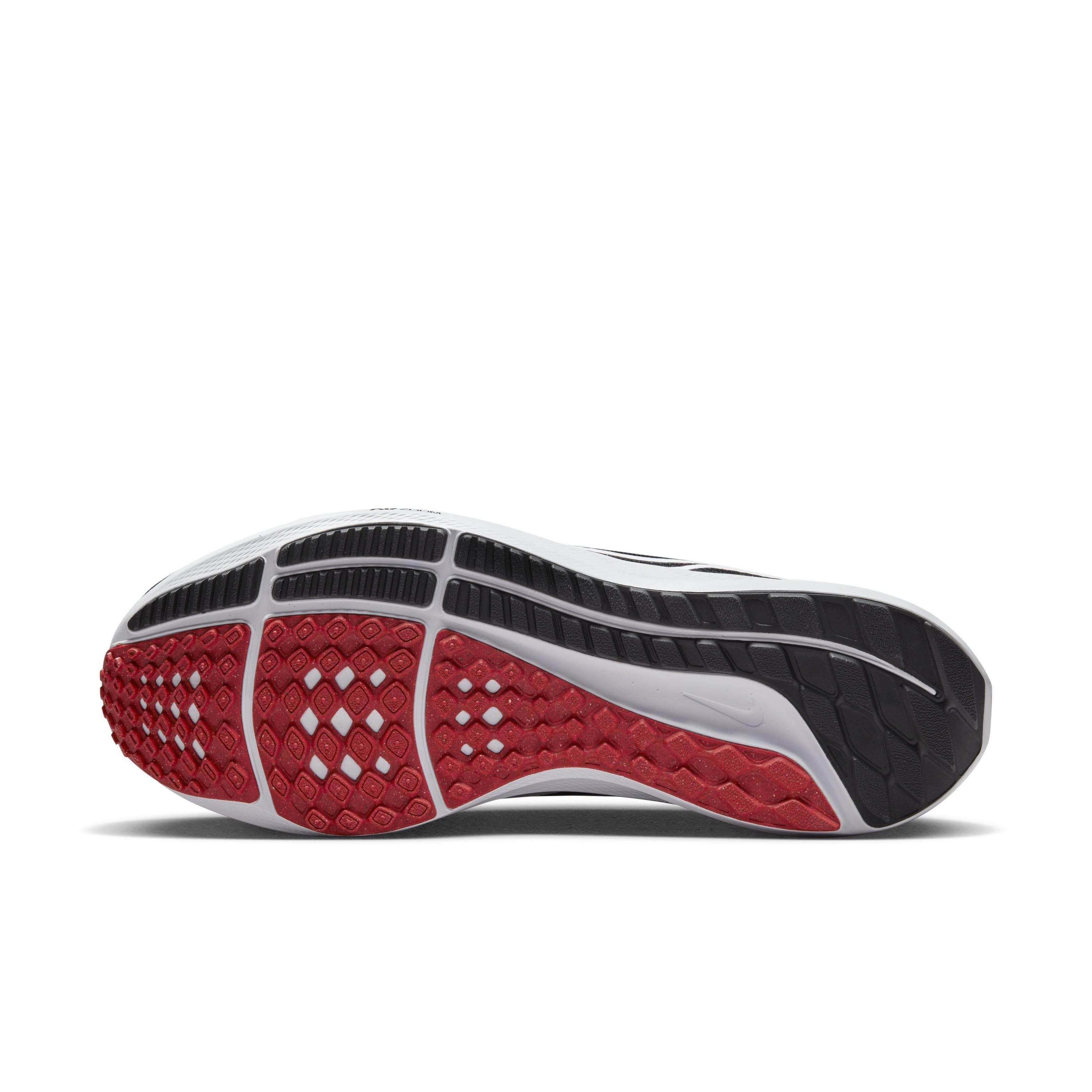 Nike Pegasus 40 "Black/Light Crimson/White" Men's Running Shoe - BLACK/LT CRIMSON/WHITE Thumbnail View 6