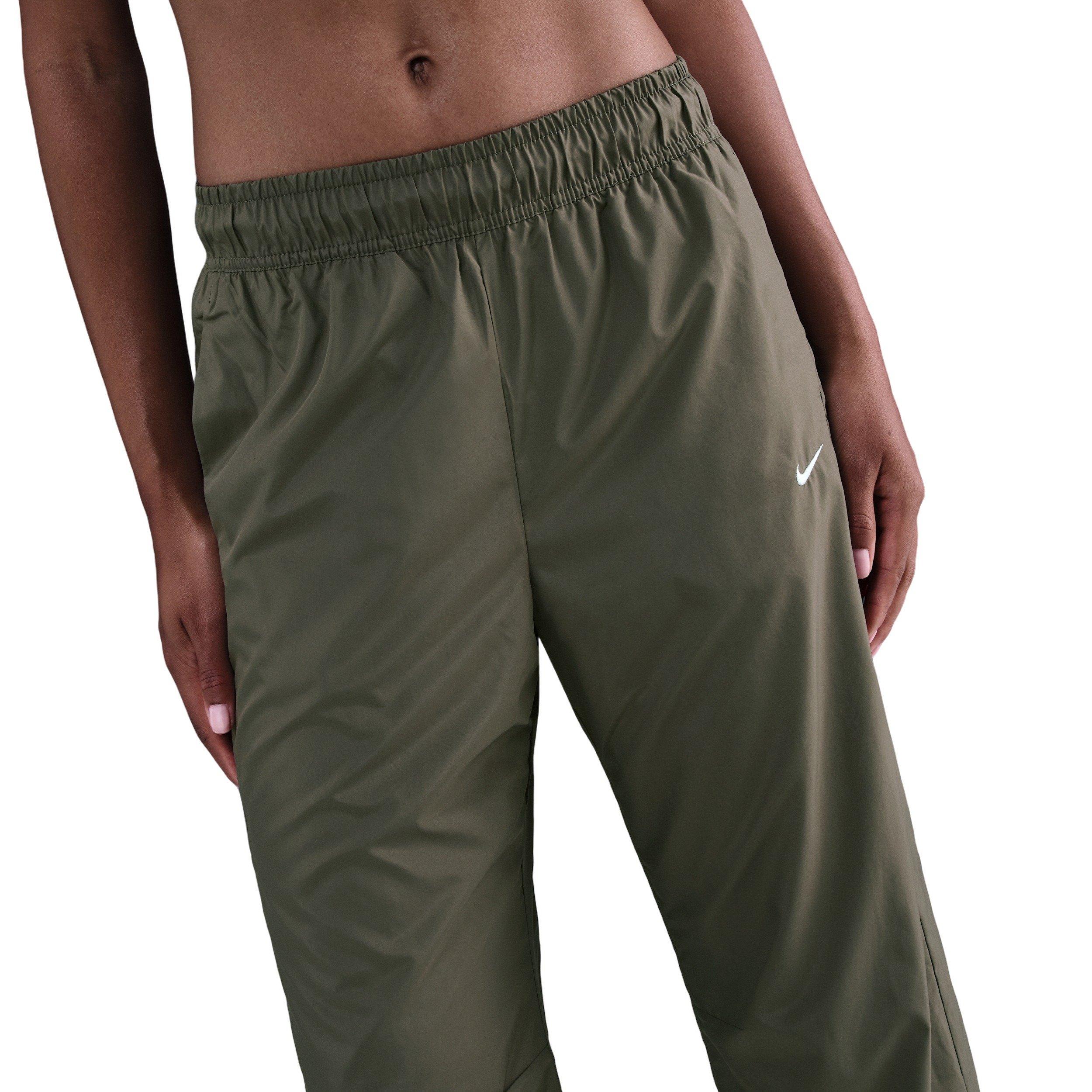 Nike Women's Sportswear Classic Mid-Rise Open-Hem Pants - Green - GREEN Thumbnail View 3