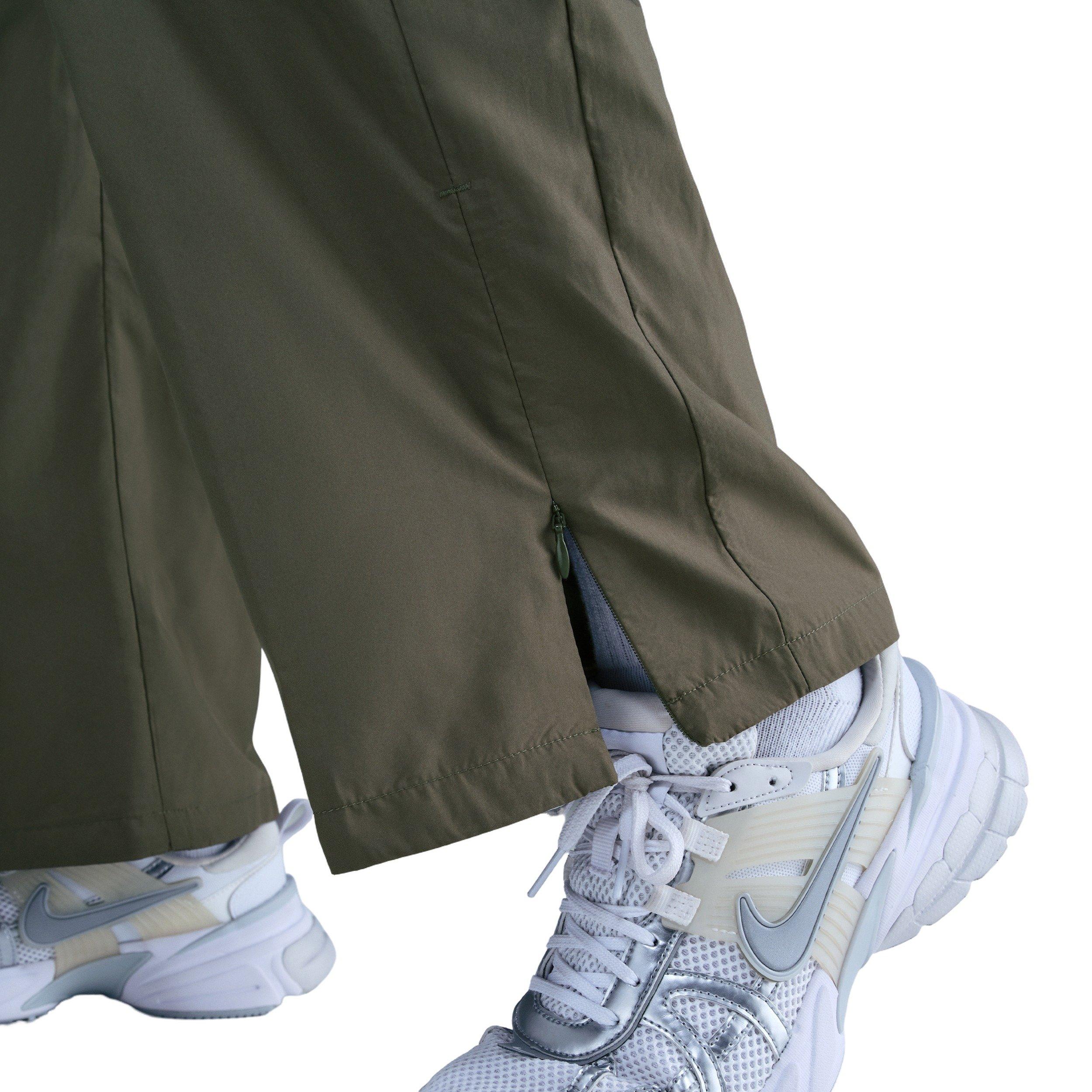 Nike Women's Sportswear Classic Mid-Rise Open-Hem Pants - Green - GREEN Thumbnail View 6