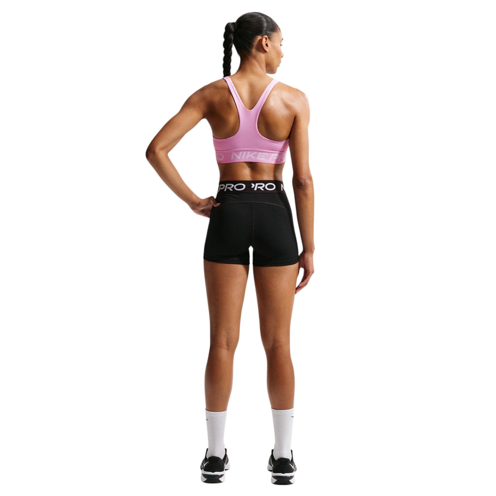 Nike Women's Pro 365 Lt-Support Non-Padded Sports Bra - Pink/White - PINK/WHITE Thumbnail View 5