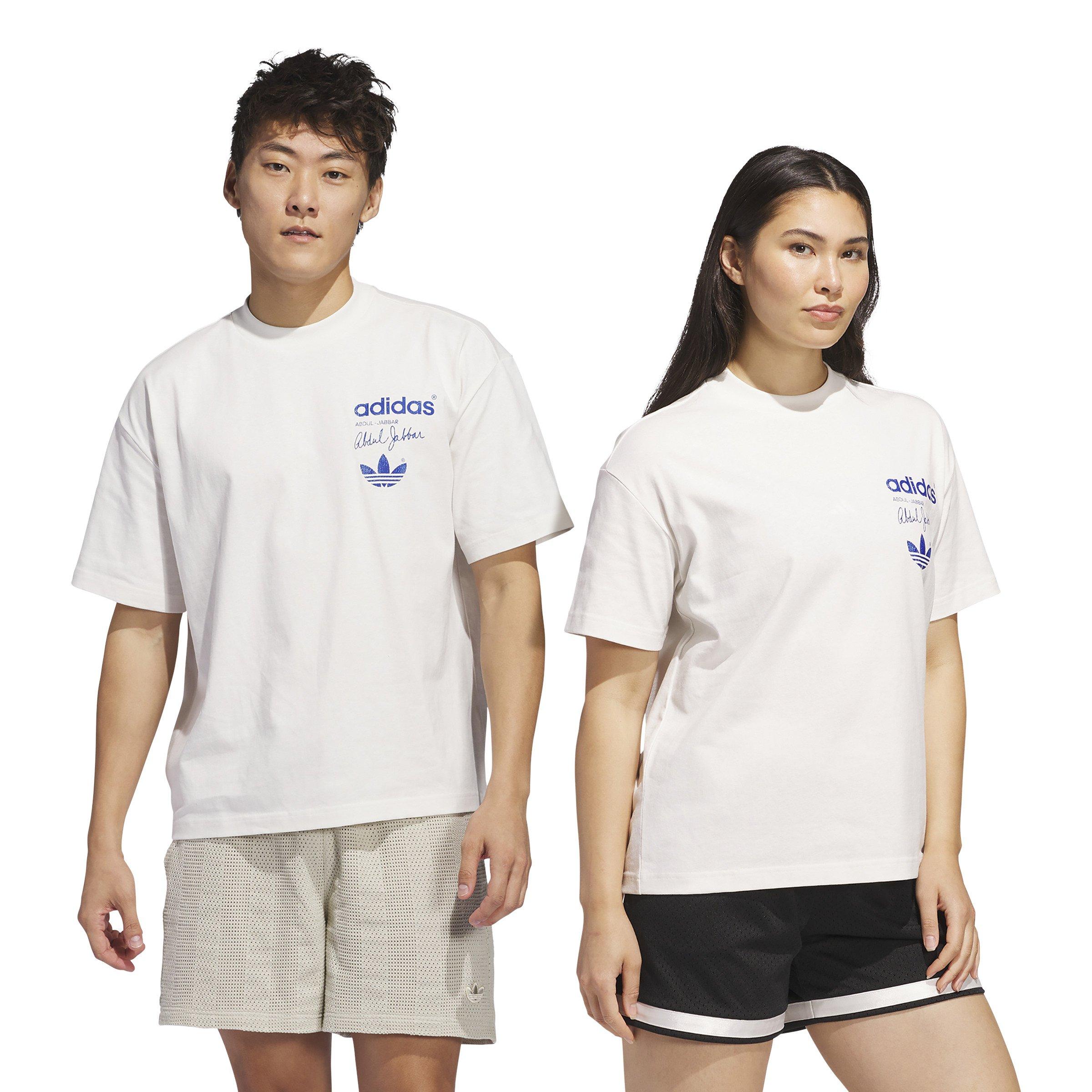 adidas Men's Kareem Skyhook Tee-White - WHITE Thumbnail View 1