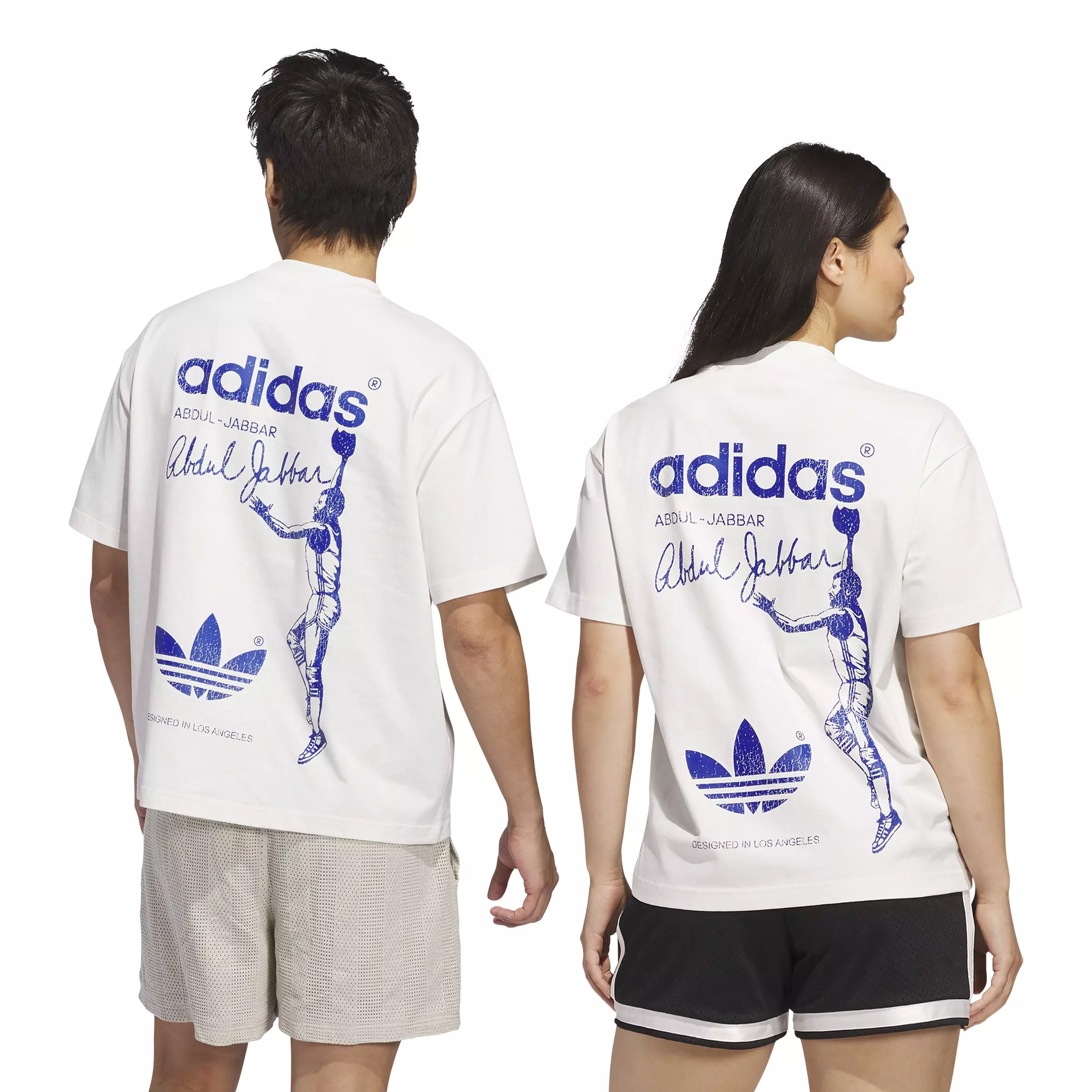 adidas Men's Kareem Skyhook Tee-White - WHITE