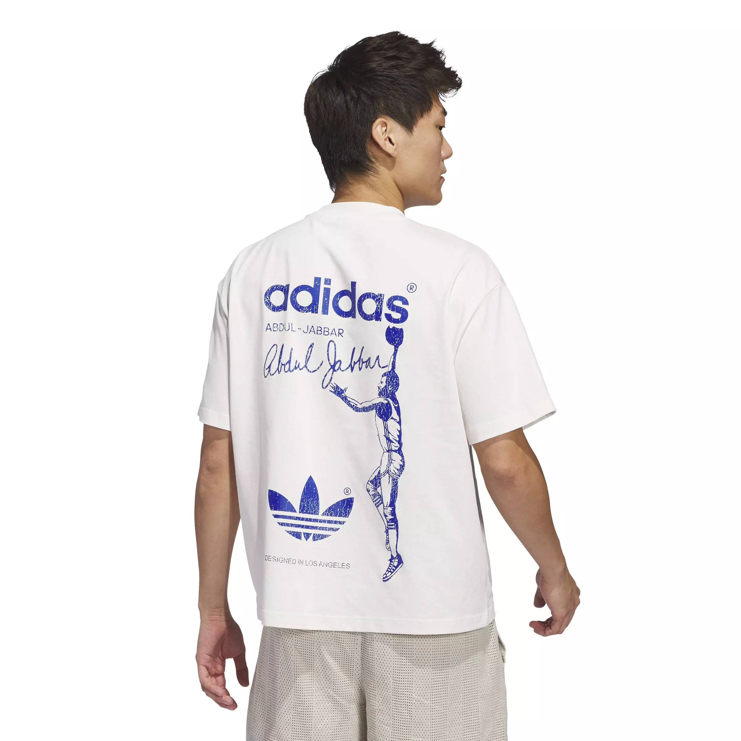 adidas Men's Kareem Skyhook Tee-White - WHITE