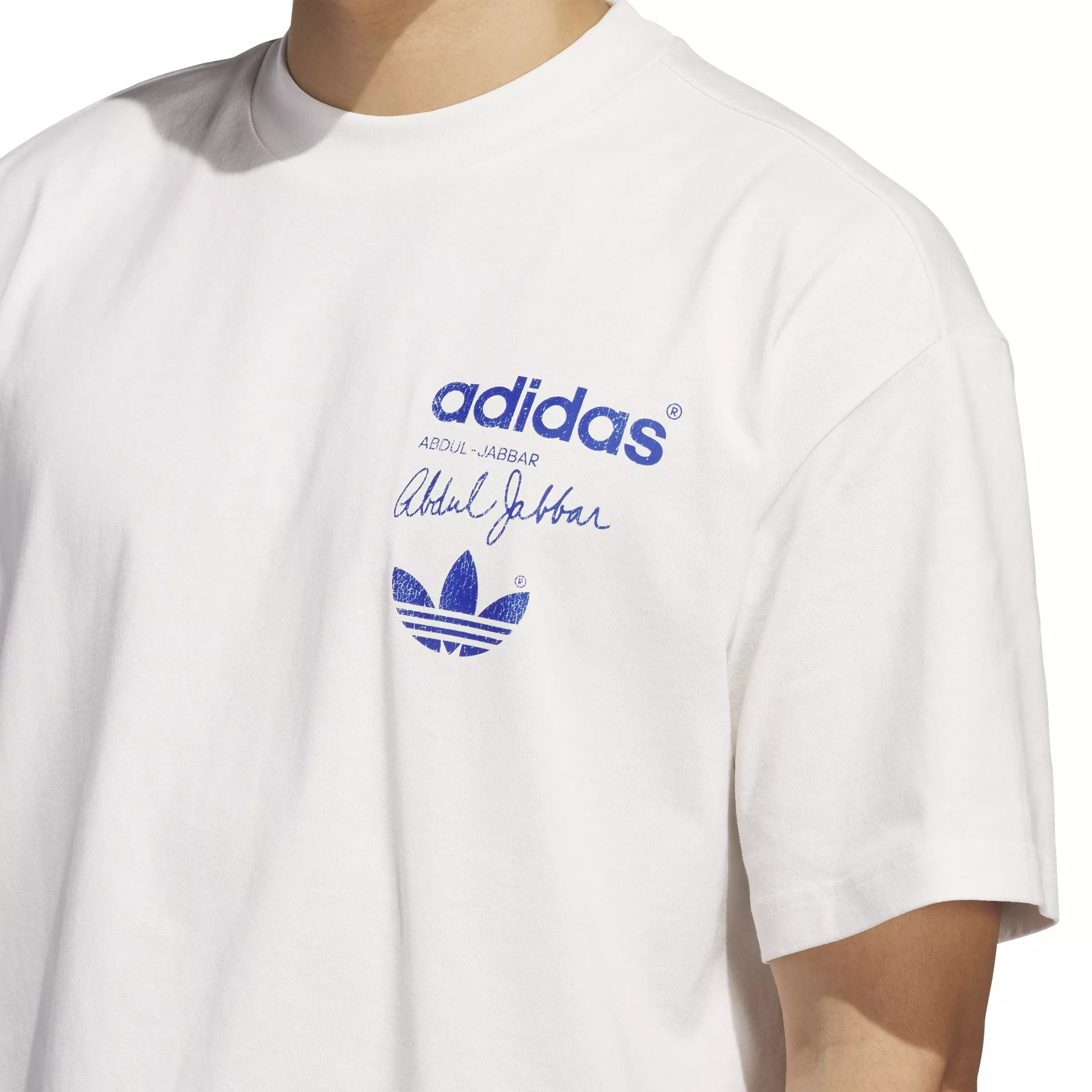 adidas Men's Kareem Skyhook Tee-White - WHITE