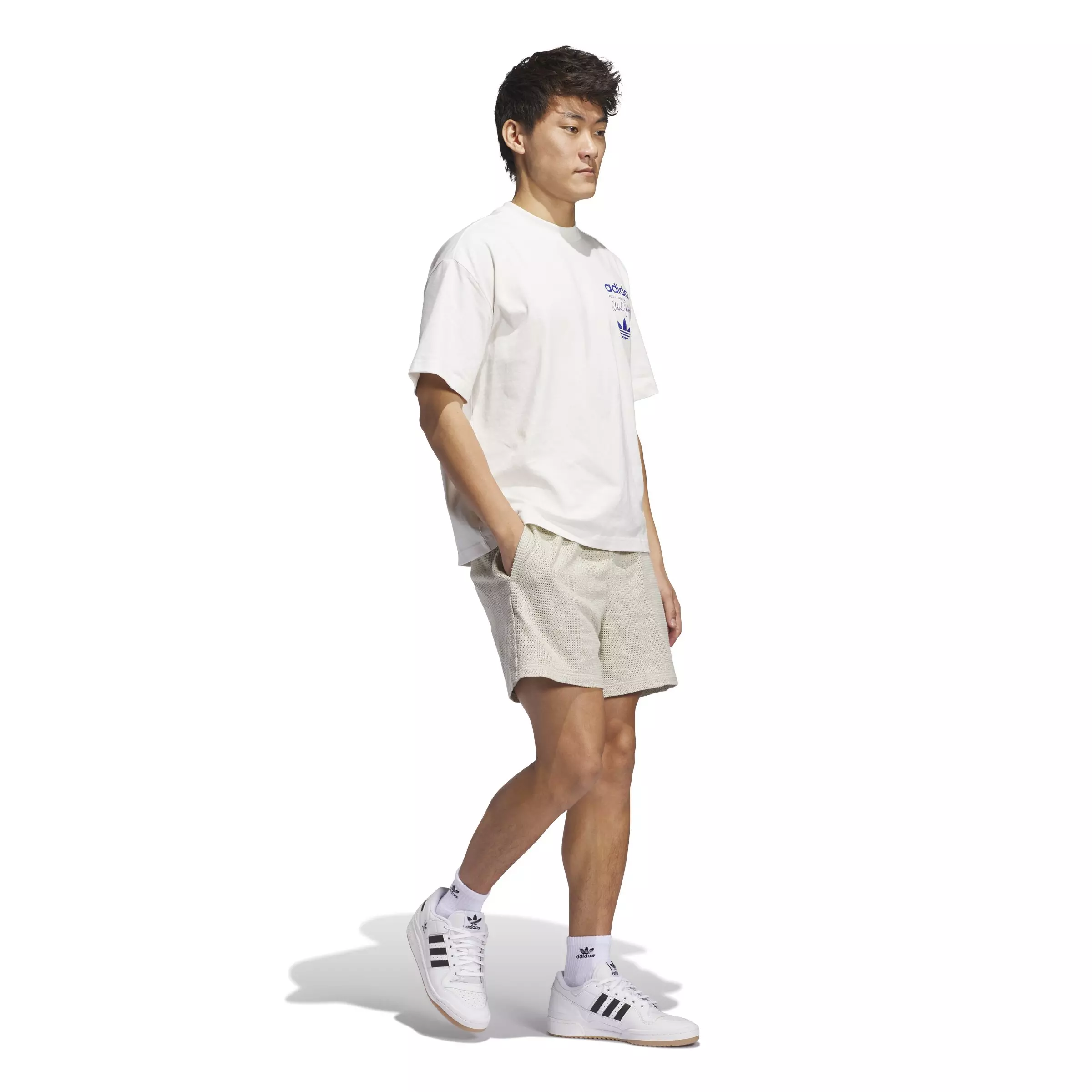 adidas Men's Kareem Skyhook Tee-White - WHITE