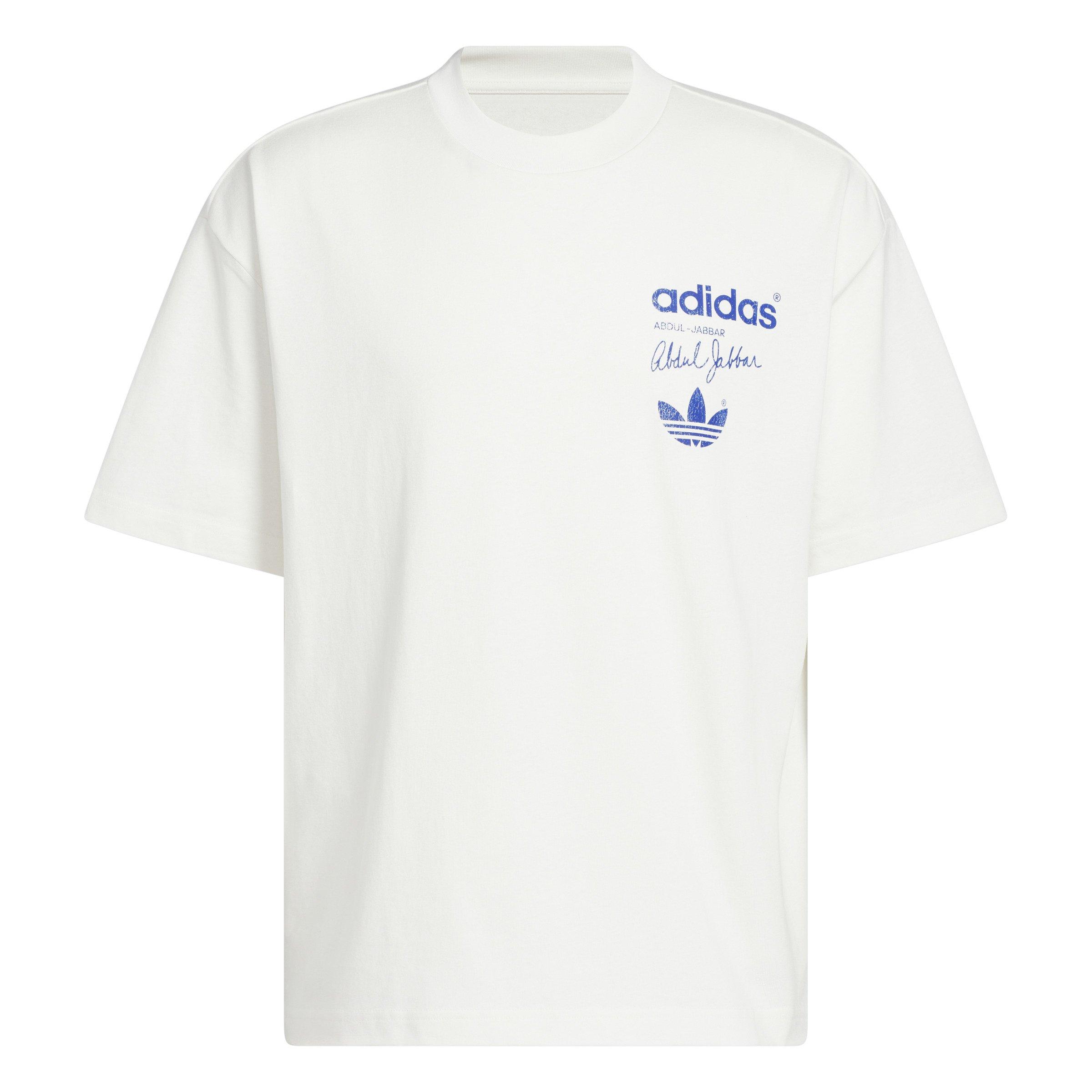 adidas Men's Kareem Skyhook Tee-White - WHITE Thumbnail View 8