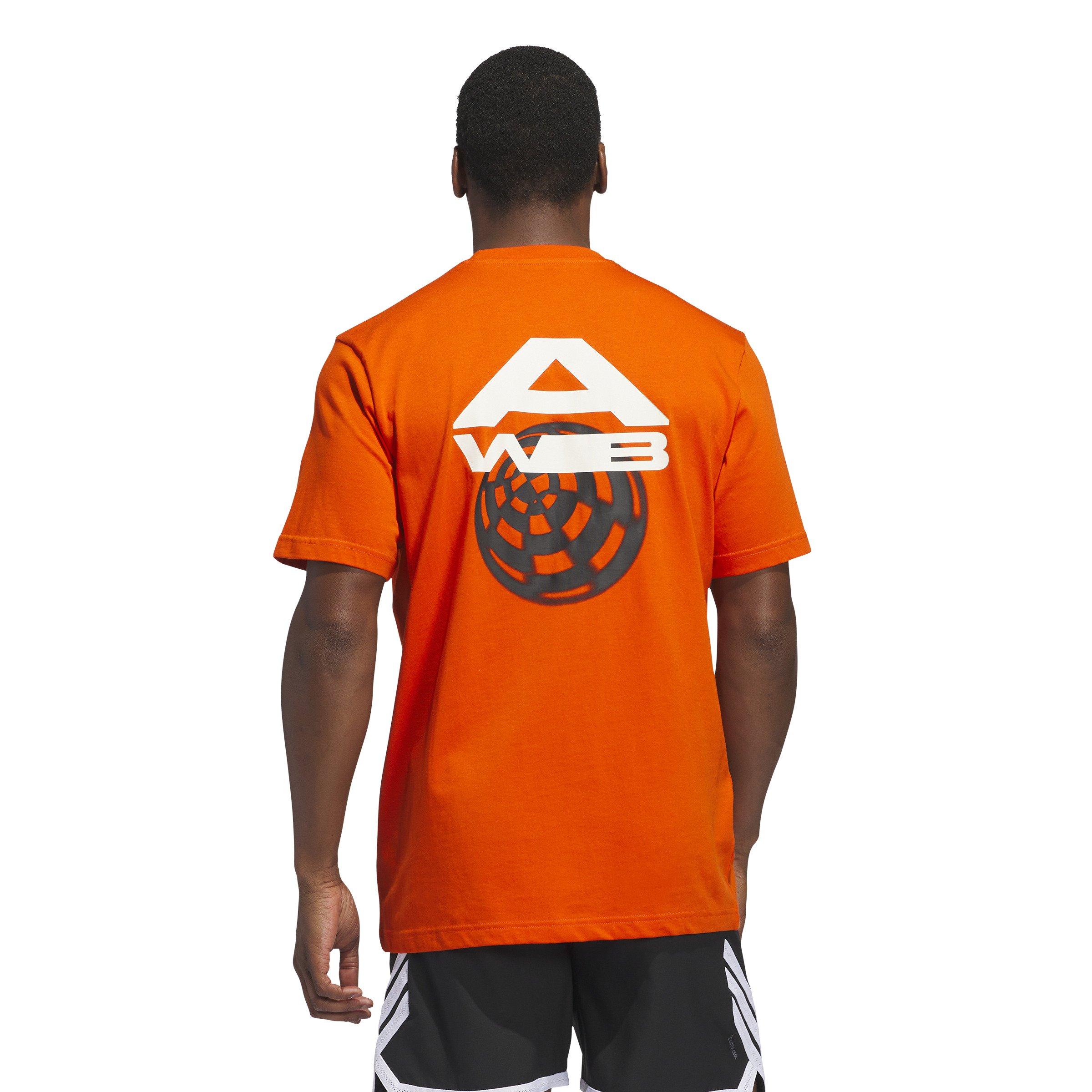 adidas Women's Basketball Graphic Tee-Orange - ORANGE Thumbnail View 2