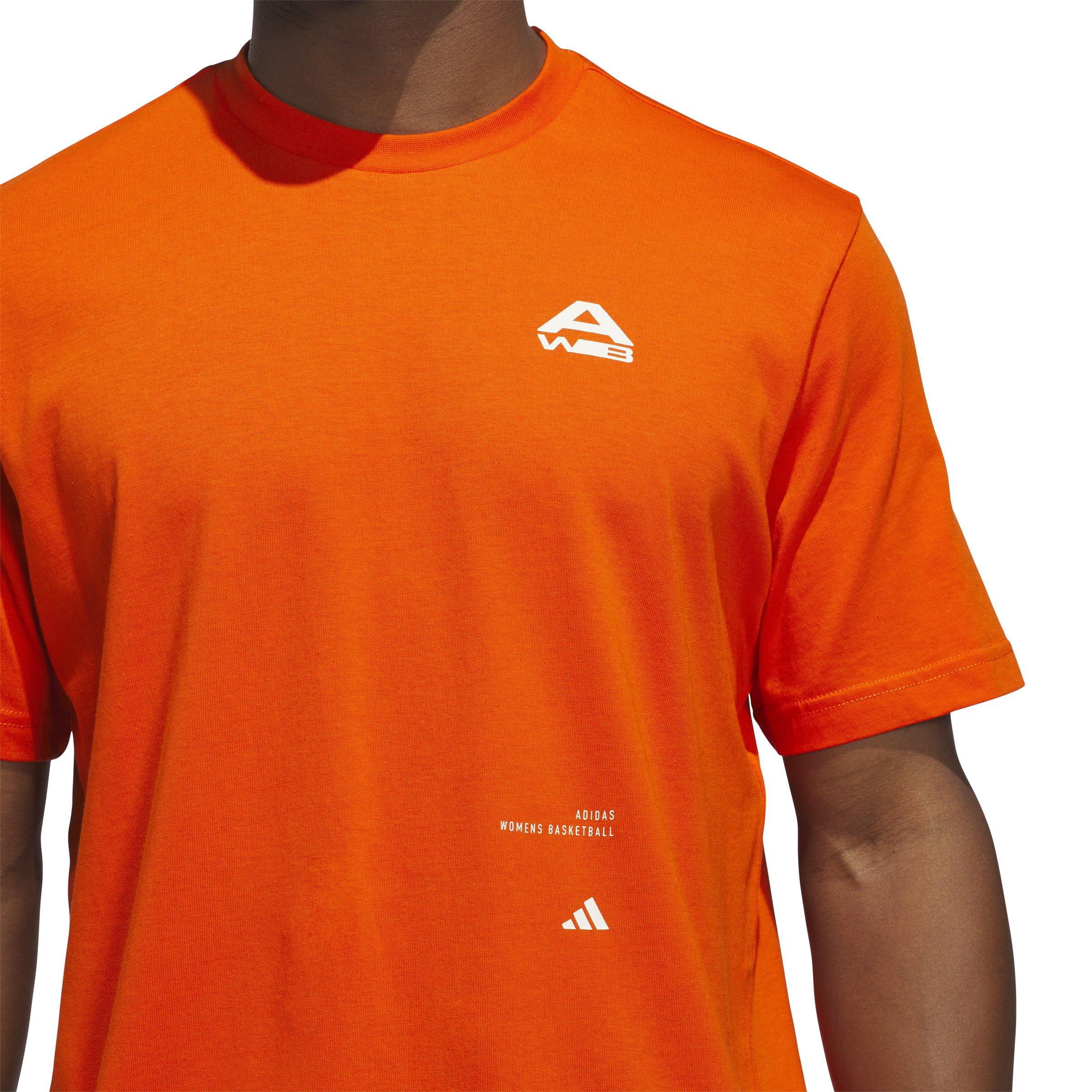 adidas Women's Basketball Graphic Tee-Orange - ORANGE Thumbnail View 3