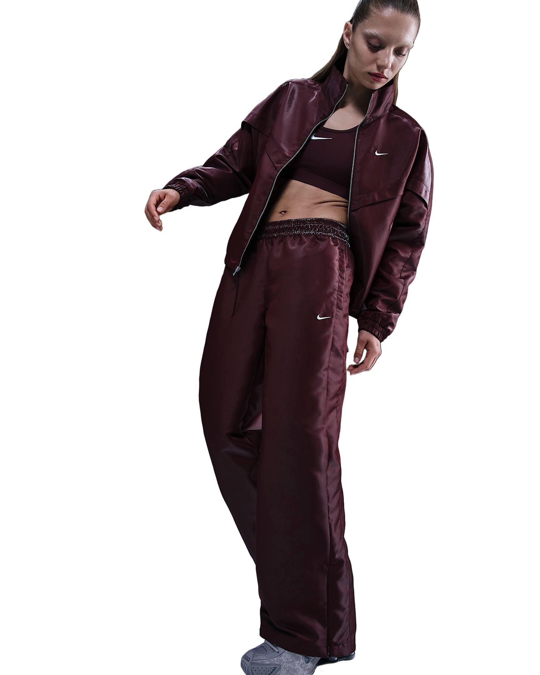 Nike Women's Sportswear Windrunner Shine Pants - Red - RED Thumbnail View 6