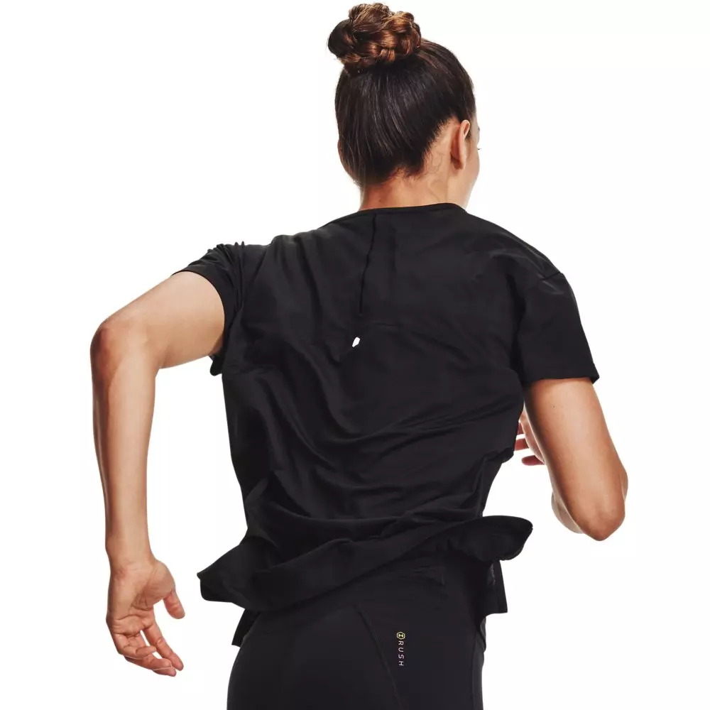 Under Armour Women's RUSH Energy Core Short Sleeve T-Shirt - BLACK/WHITE