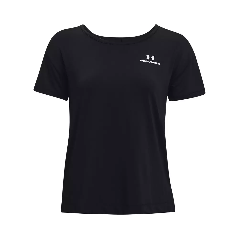 Under Armour Women's RUSH Energy Core Short Sleeve T-Shirt - BLACK/WHITE