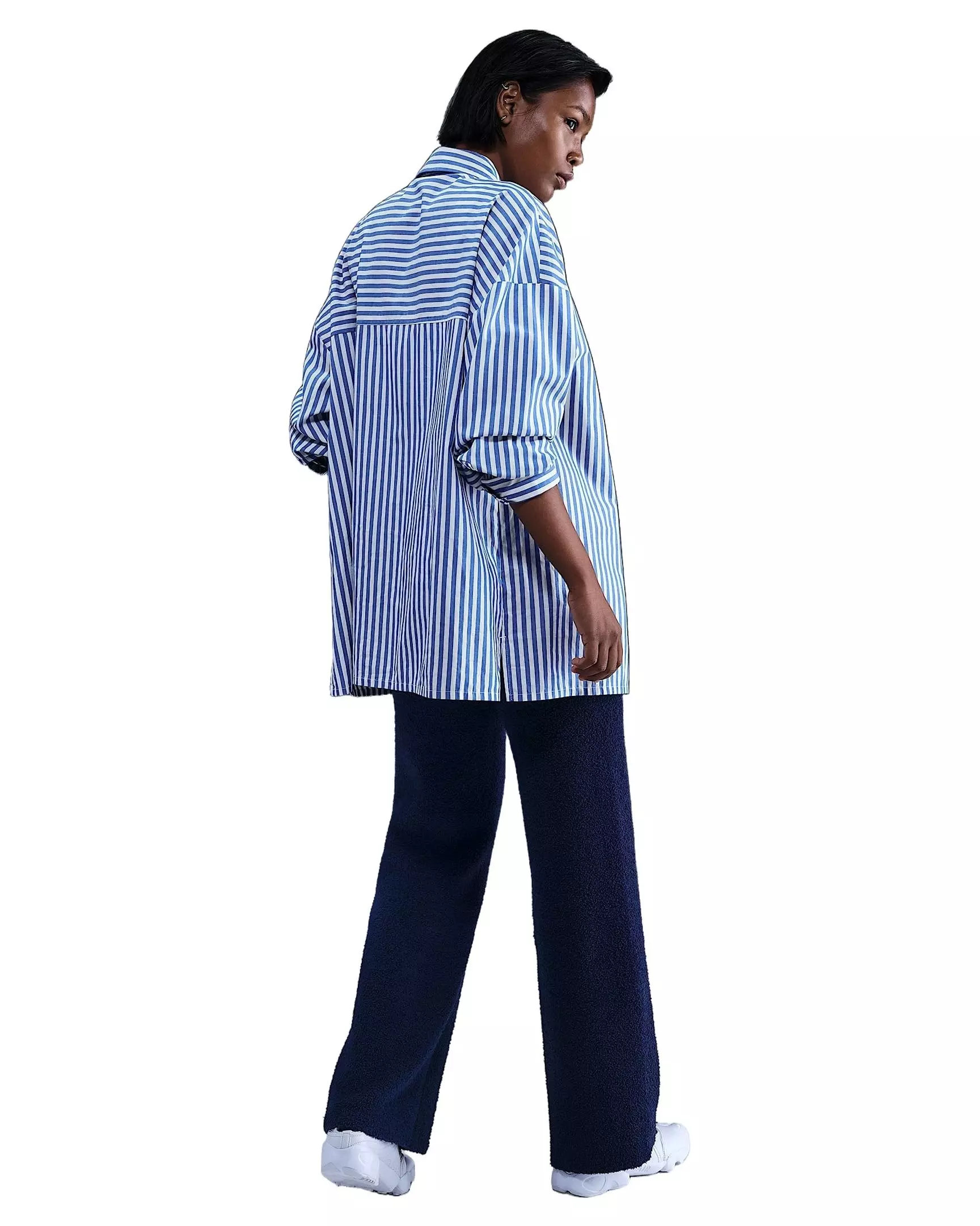 Nike Women's Sportswear Phoenix Cozy Bouclé Slim Knit Pants - Blue - BLUE