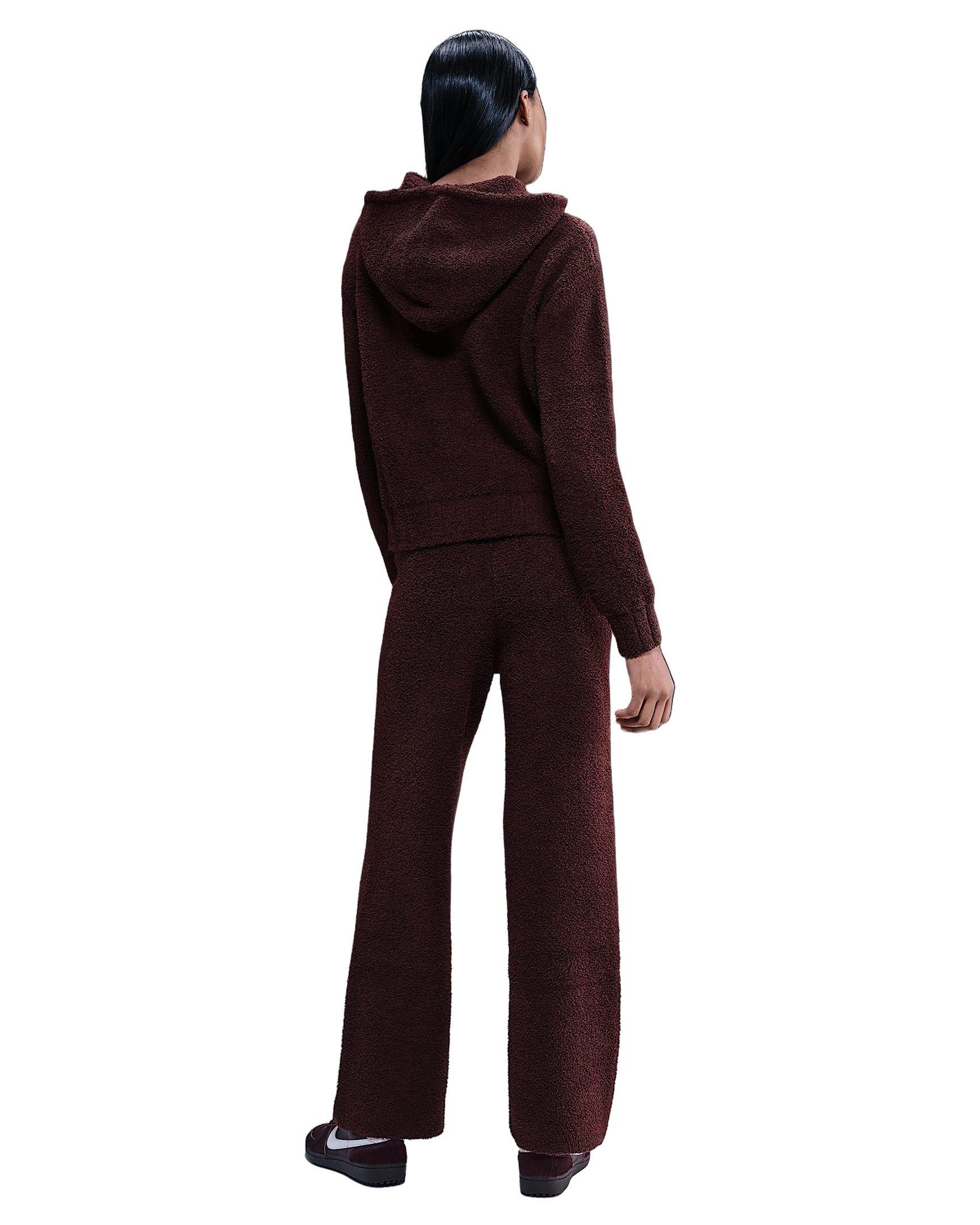 Nike Women's Sportswear Phoenix Cozy Boucl&eacute; Slim Knit Pants - Red - RED Thumbnail View 2