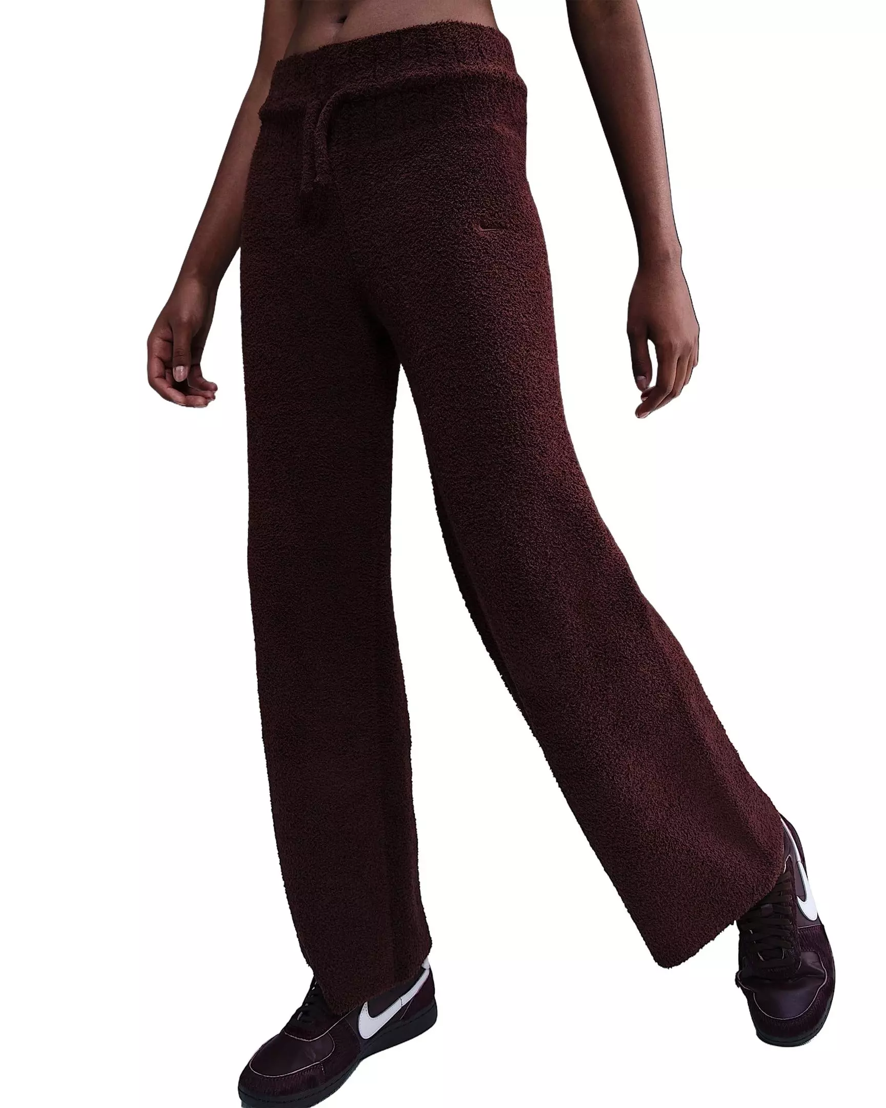 Nike Women's Sportswear Phoenix Cozy Bouclé Slim Knit Pants - Red - RED