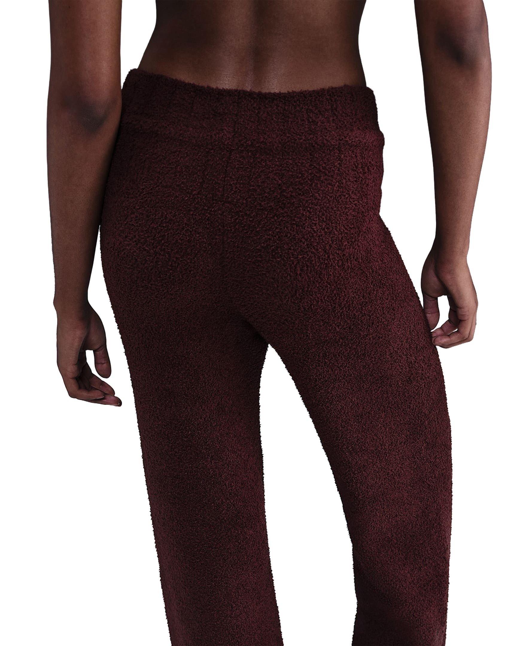 Nike Women's Sportswear Phoenix Cozy Boucl&eacute; Slim Knit Pants - Red - RED Thumbnail View 4