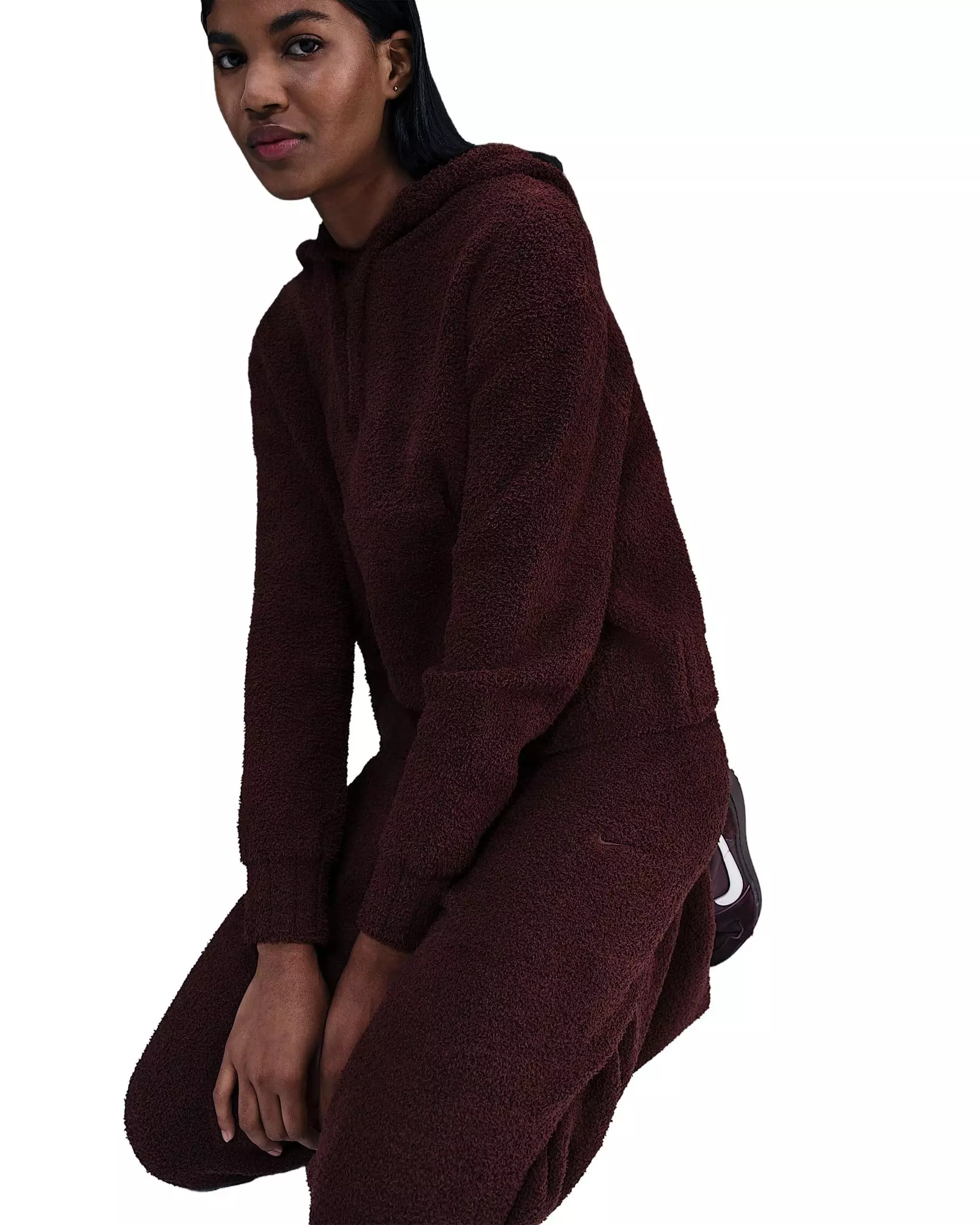 Nike Women's Sportswear Phoenix Cozy Bouclé Slim Knit Pants - Red - RED