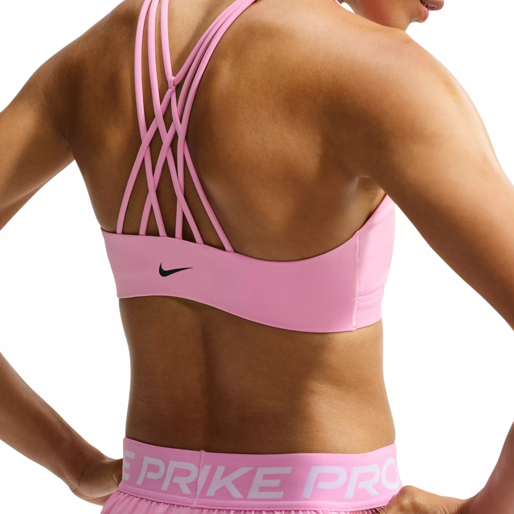 Nike Women's Indy Lt-Support Strappy Sports Bra - Pink - PINK