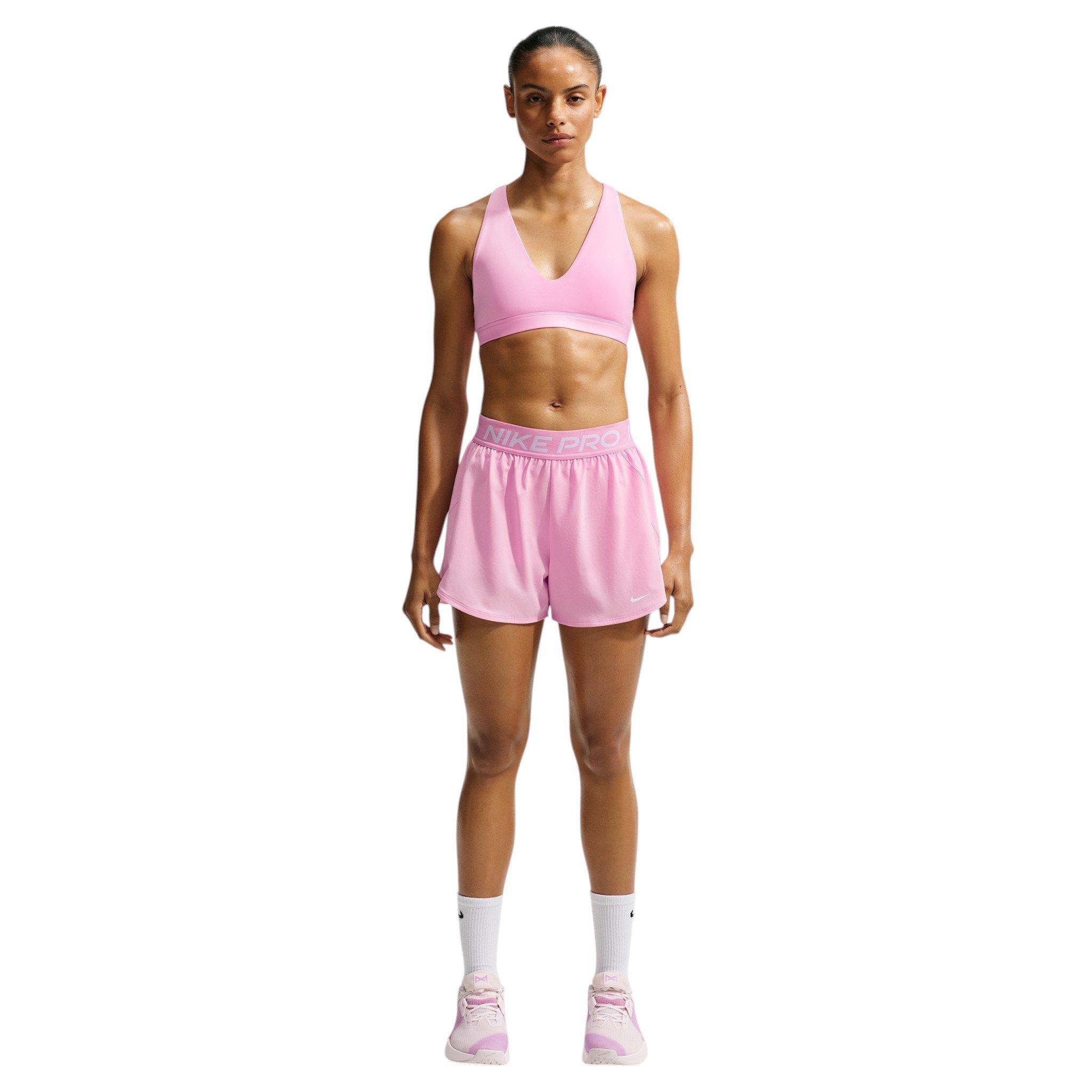 Nike Women's Indy Lt-Support Strappy Sports Bra - Pink - PINK Thumbnail View 4