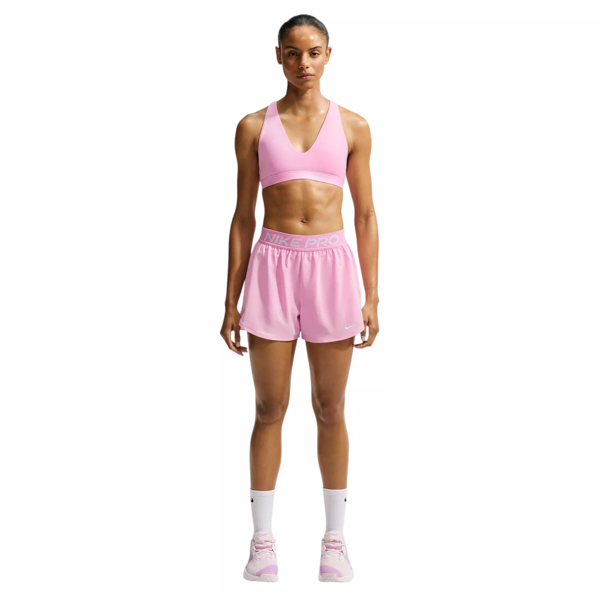 Nike Women's Indy Lt-Support Strappy Sports Bra - Pink - PINK